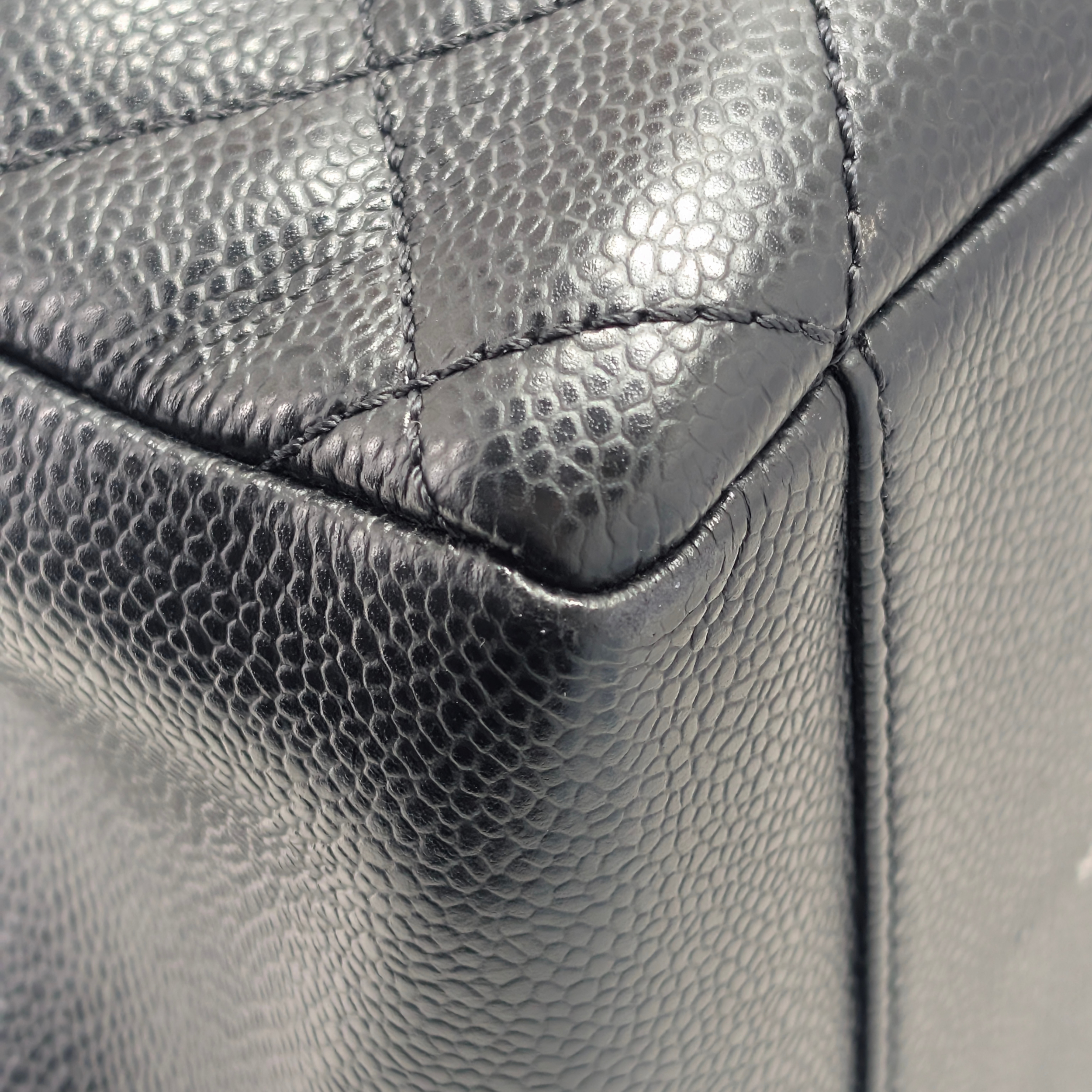 Chanel Quilted Caviar GST Grand Shopping Tote Black