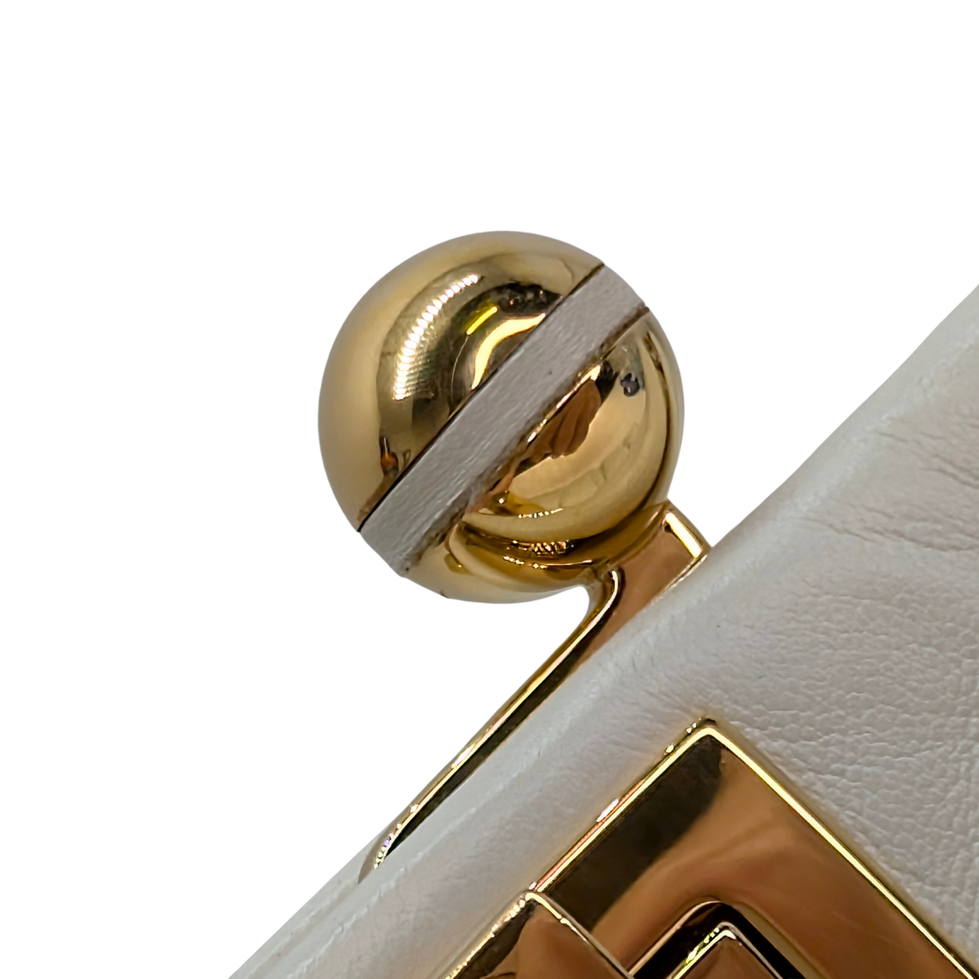 Fendi Peekaboo Click Handbag White