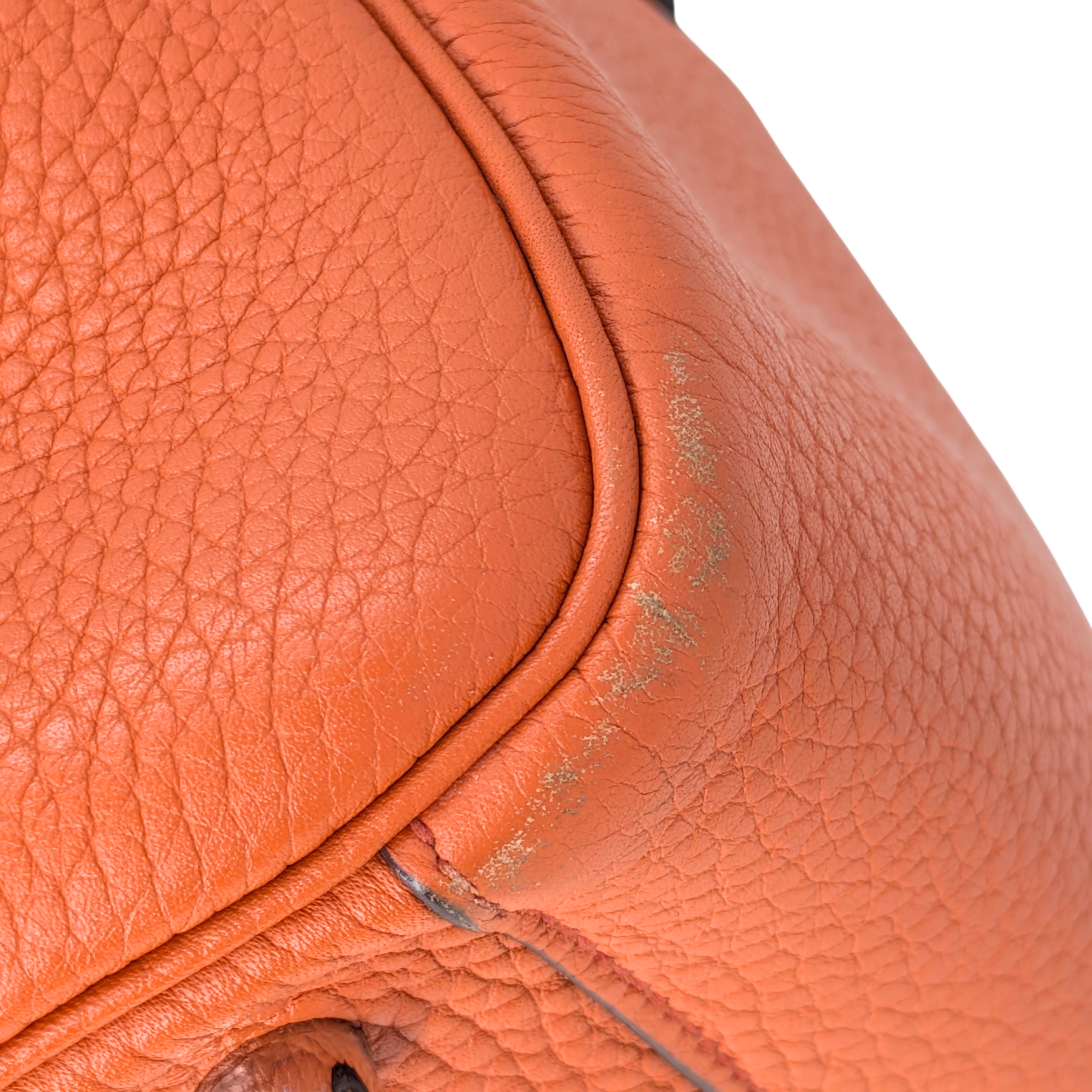 Hermes Lindy Clemence 26 X Stamp SHW Orange