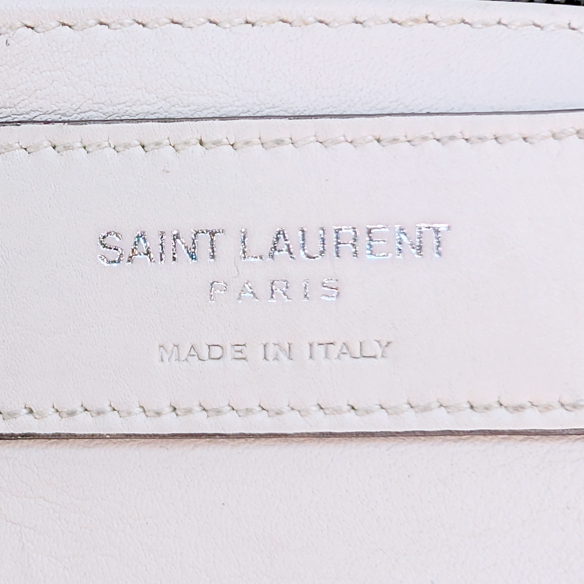 Saint Laurent Monogram Cabas Leather White