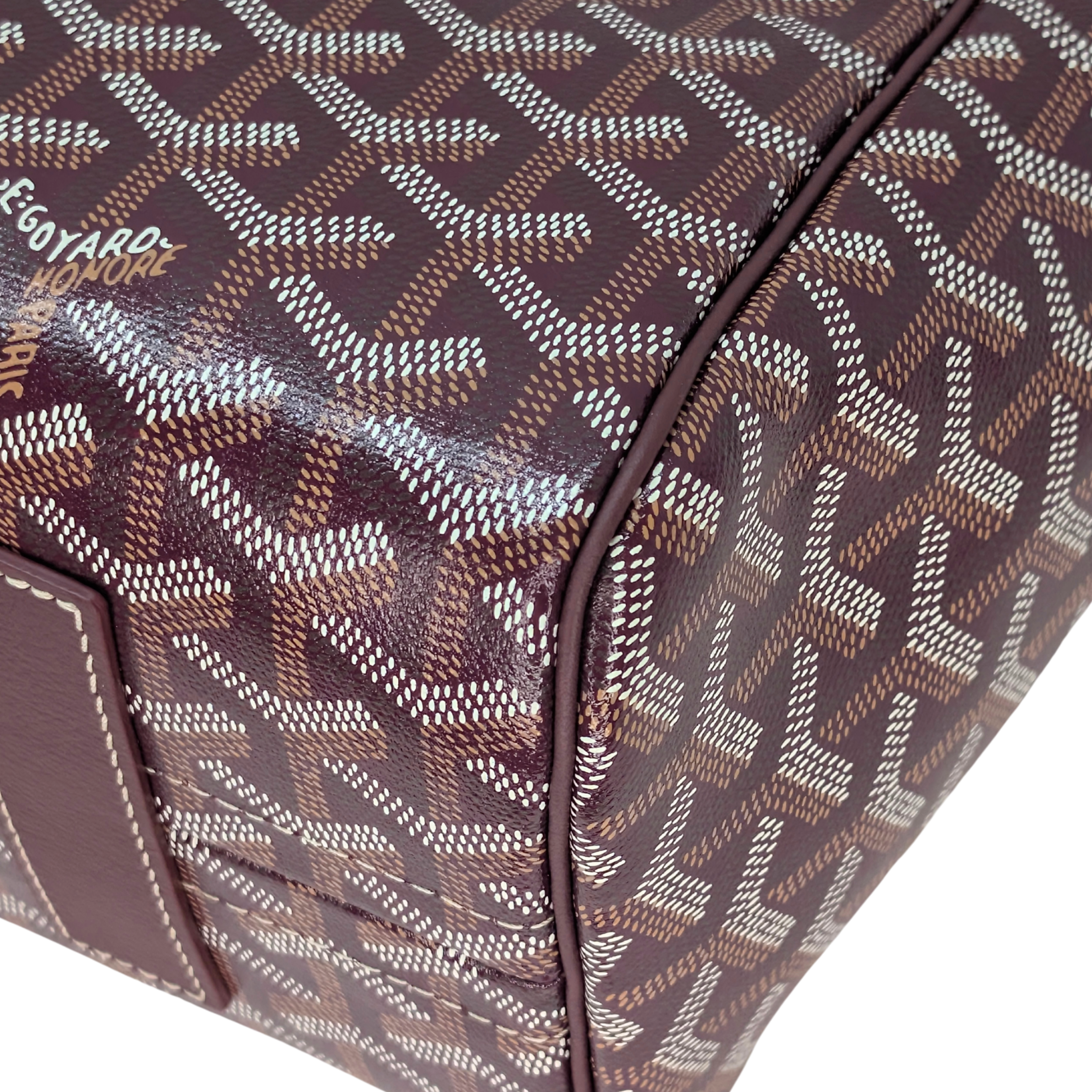 Goyard Goyardine Rouette PM Shoulder Bag Burgundy