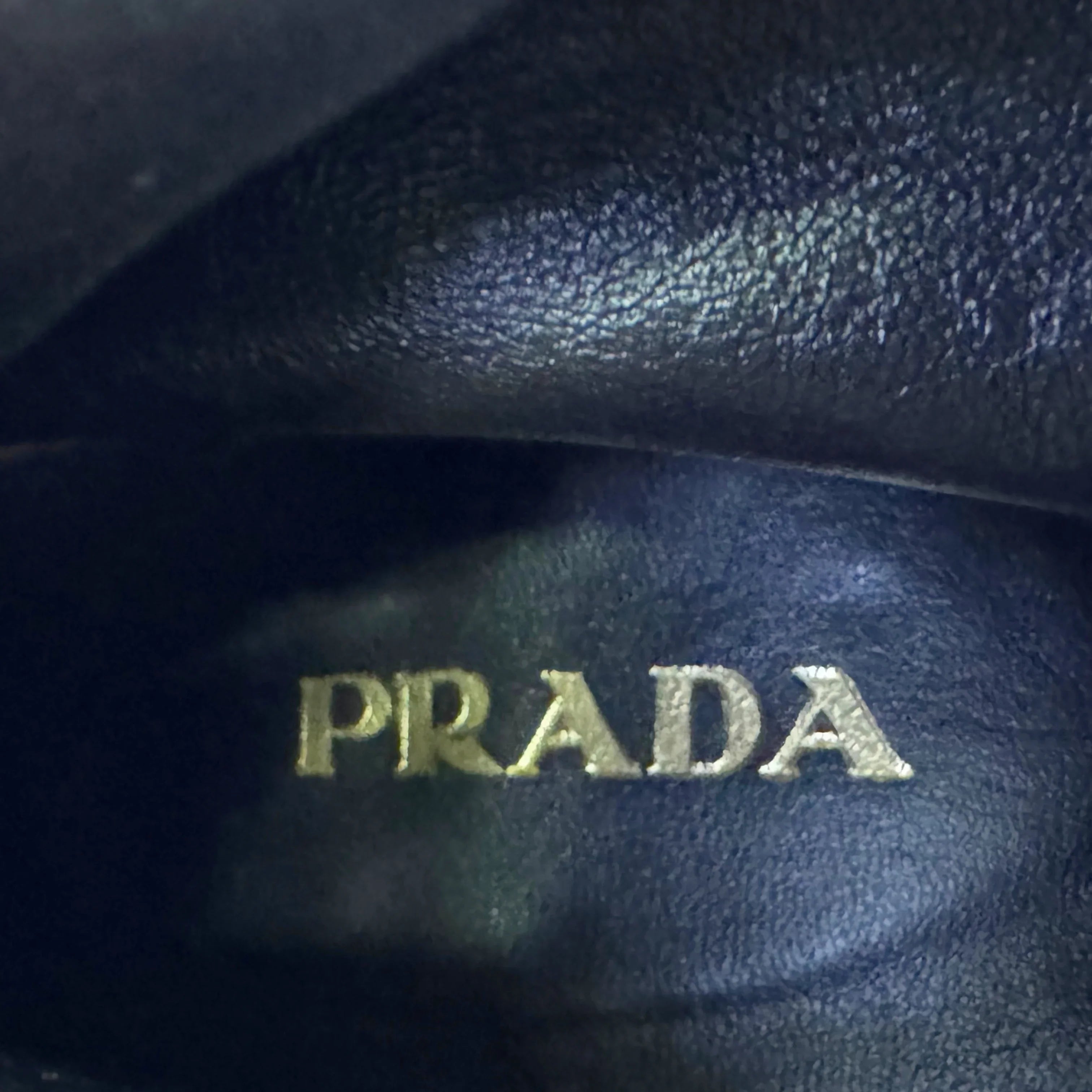 Prada Brown Leather Knee High Flat Boots Size 39 - Lost Designer