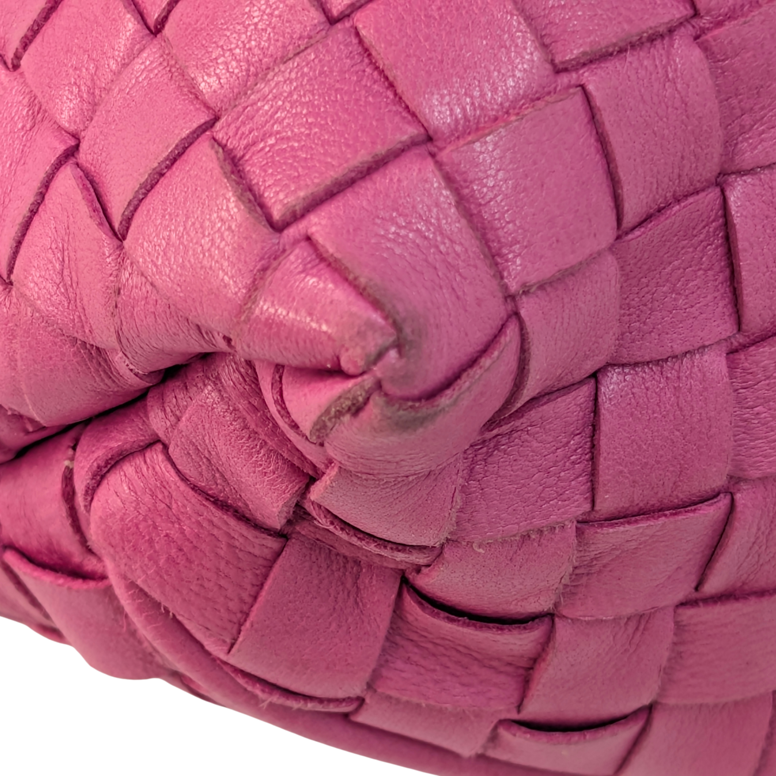 Bottega Veneta Pochette Intrecciato Pink