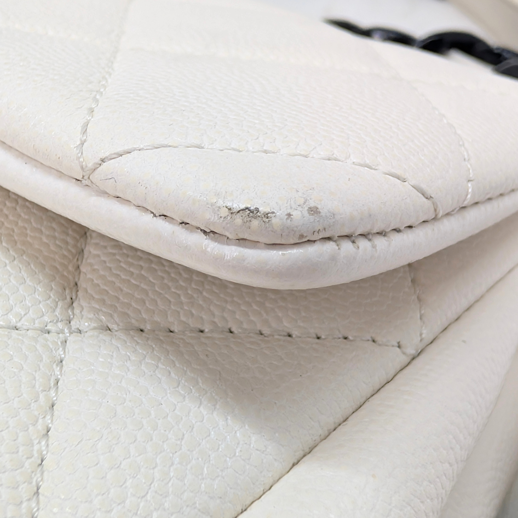 Chanel My Everything Flap Caviar Crossbody Bag White