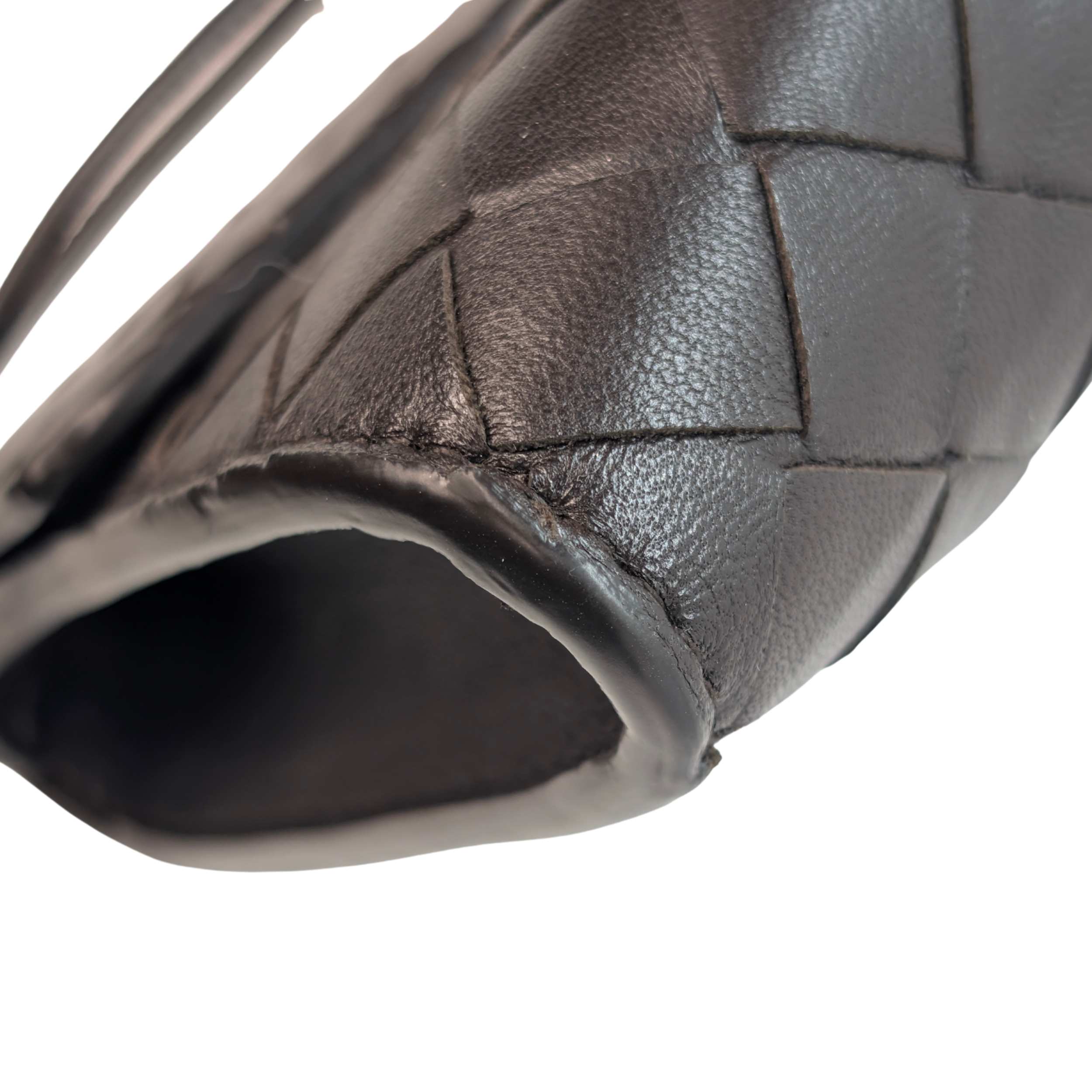 Bottega Veneta Nappa Intrecciato Long Andiamo Top Clutch Bag Brown