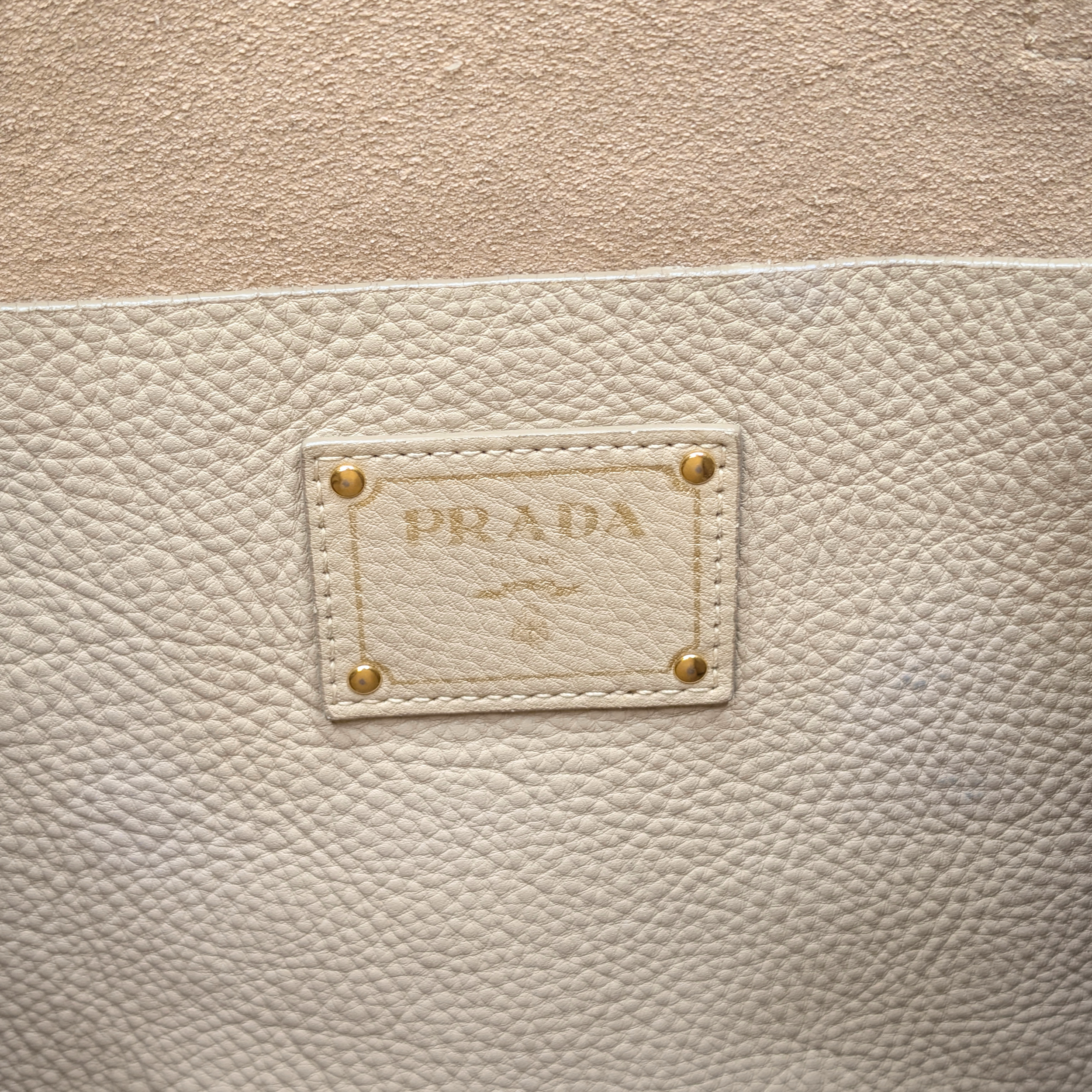 Prada Large Hobo Tote Bag Beige