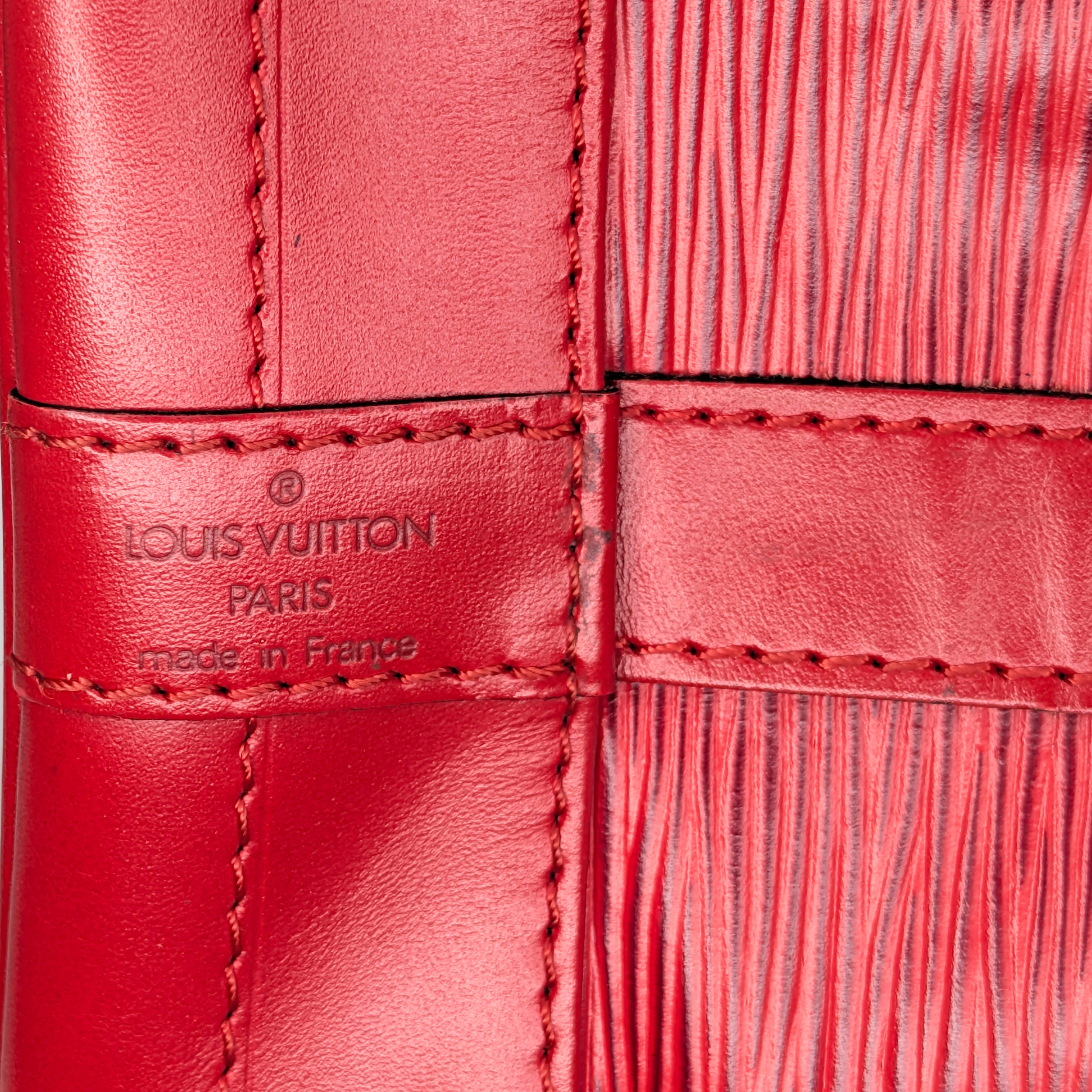 Louis Vuitton Epi Noe GM Bucket Bag Red