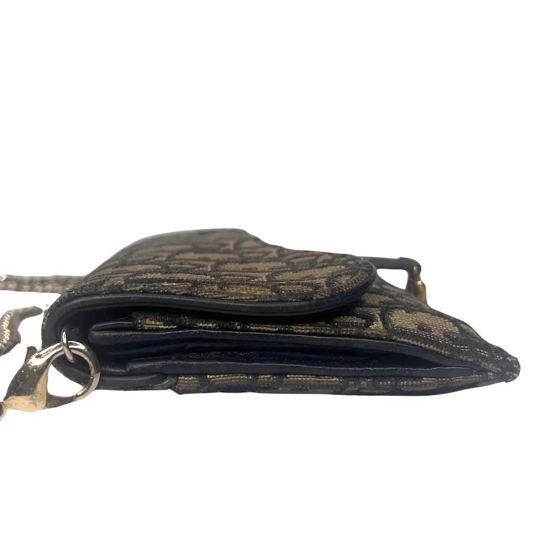 Dior Saddle Wallet on Chain Oblique Jacquard Crossbody Bag - Lost Designer