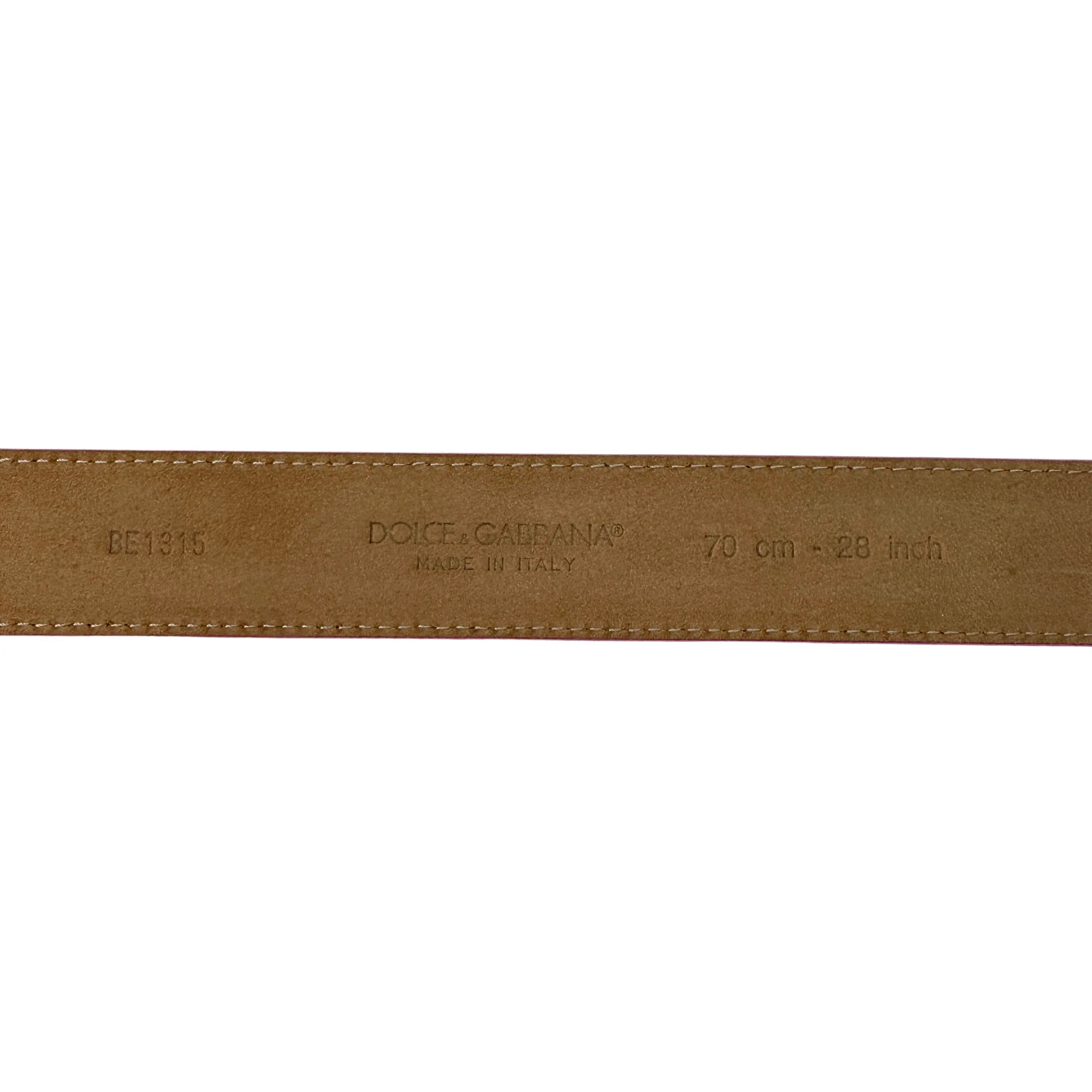 Dolce & Gabbana Devotion Belt Leather Pink - Lost Designer