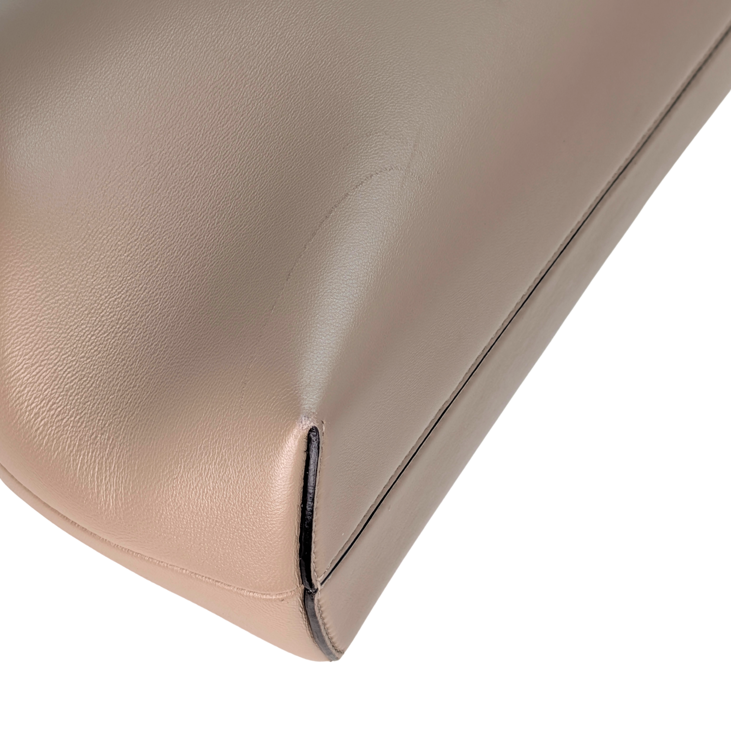 Fendi First Bag Clutch Medium Leather Taupe