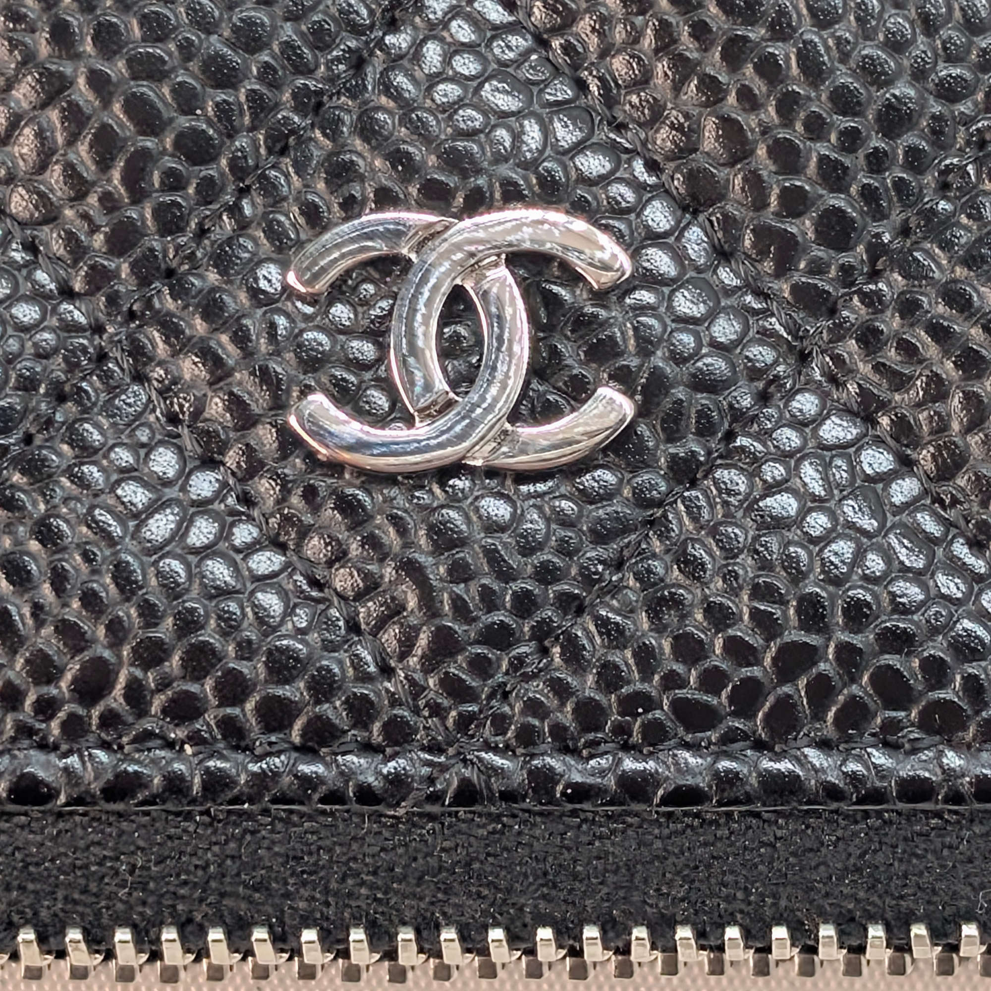 Chanel Cavier Leather Long Wallet Black