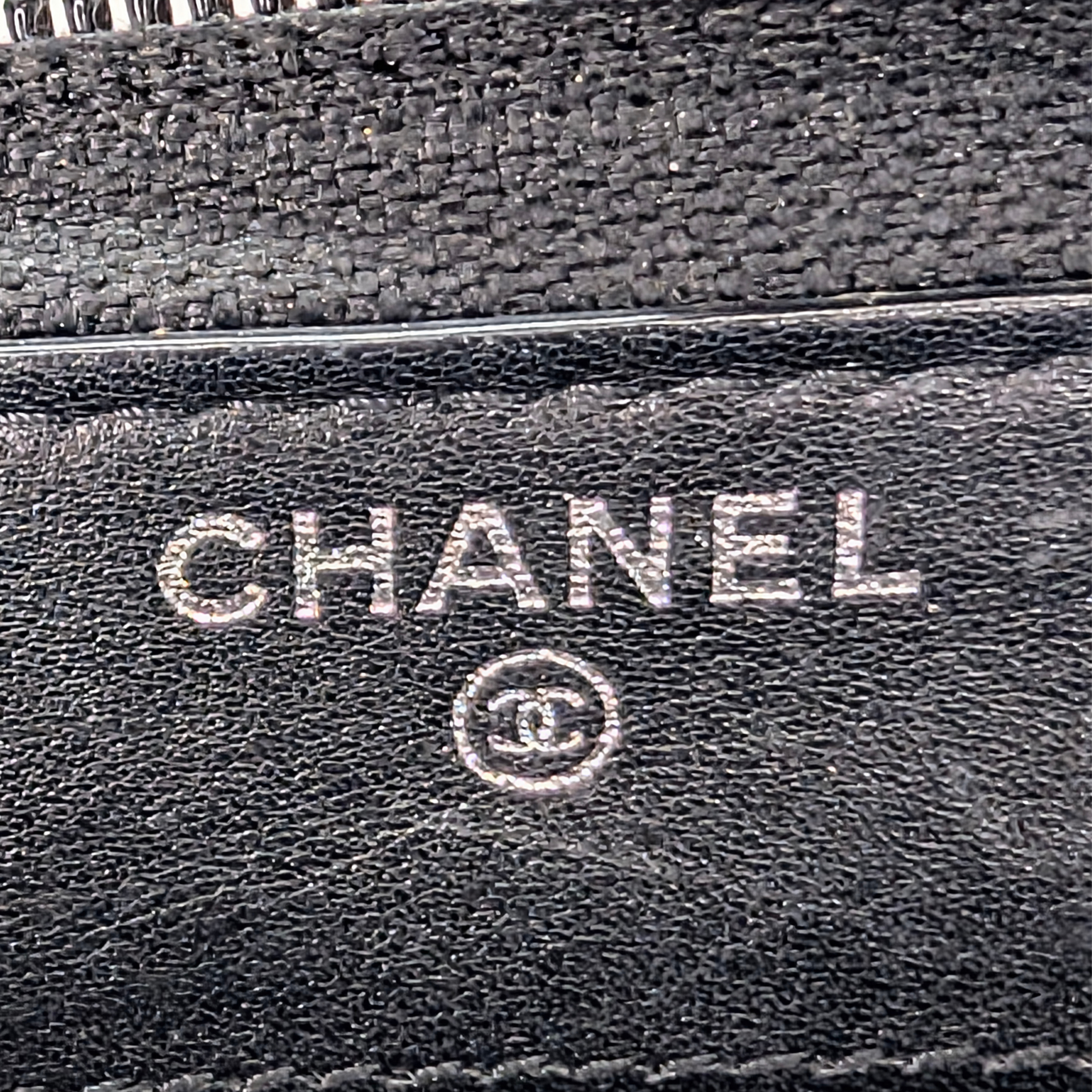 Chanel CC Caviar Leather Long Wallet Black