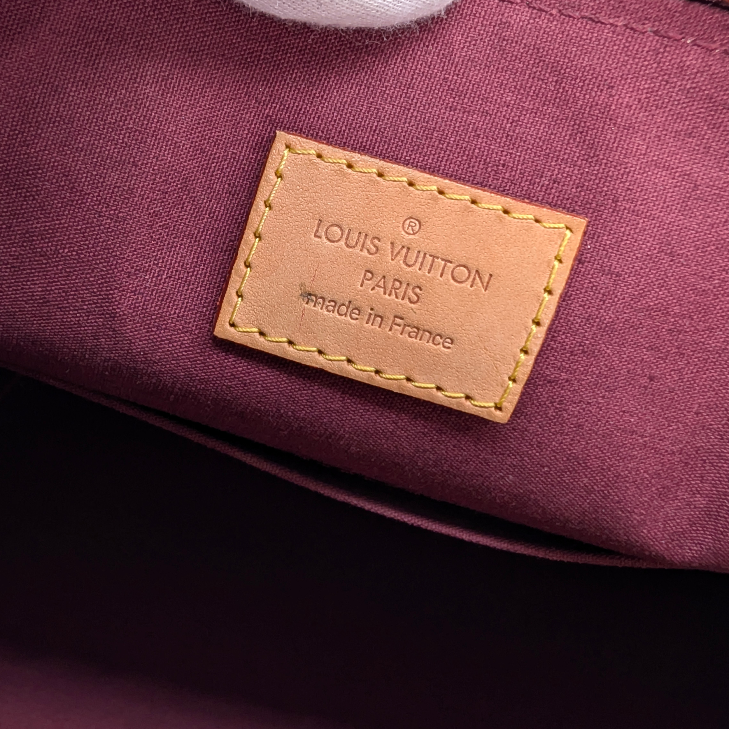 Louis Vuitton Alma GM Monogram Vernis Amarante