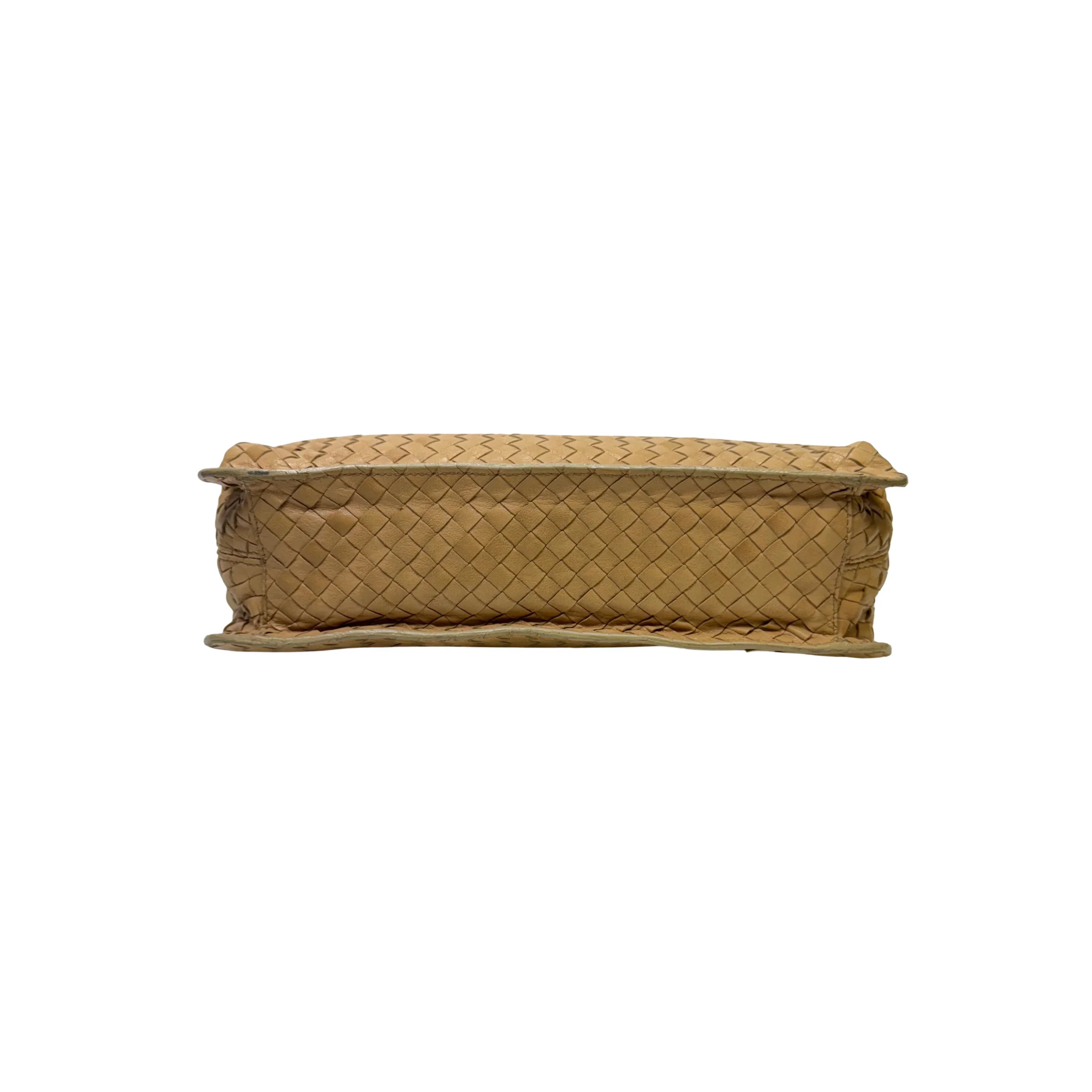 Bottega Veneta Intrecciato Shoulder Bag beige - Lost Designer