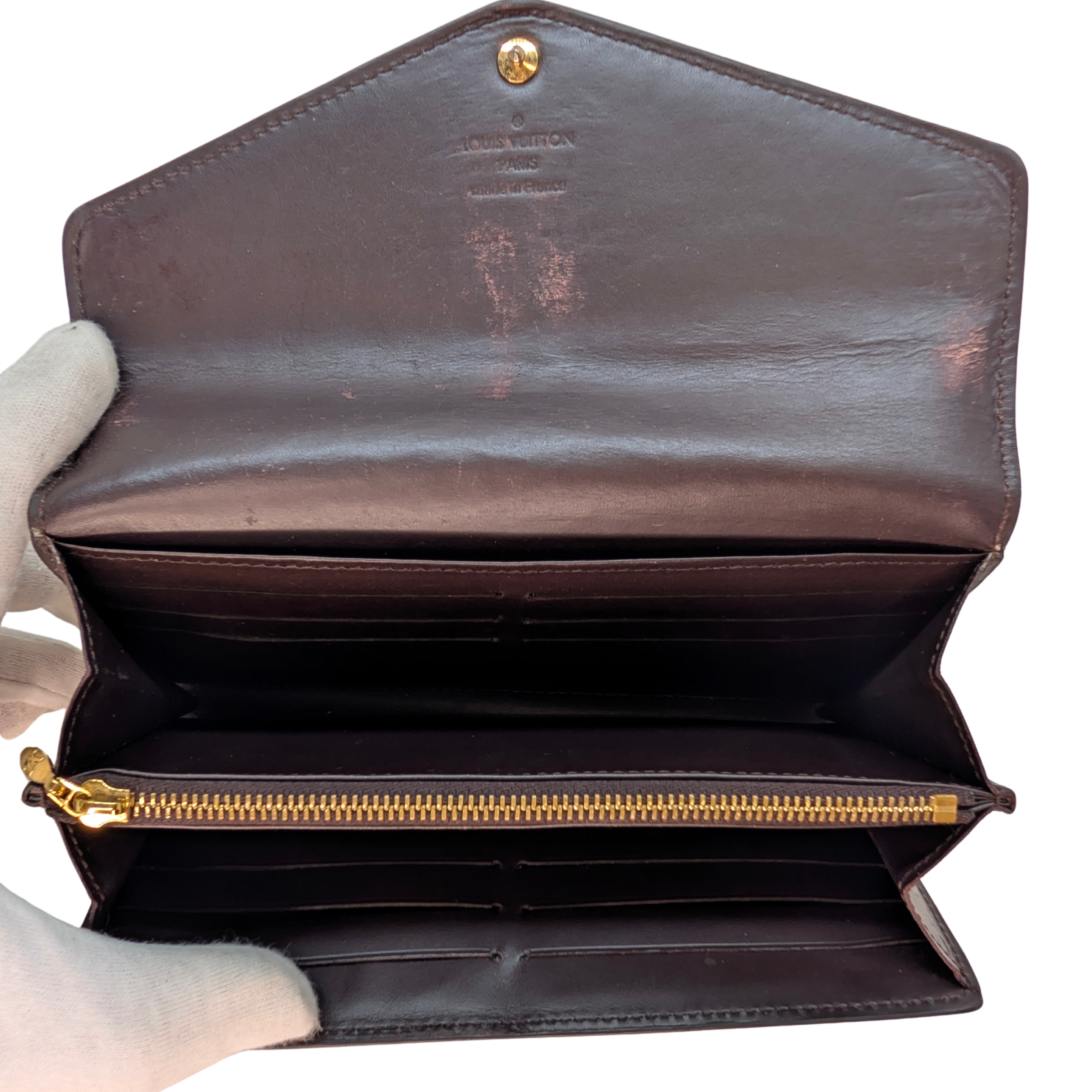 Louis Vuitton Sarah Long Wallet Amarante Burgundy