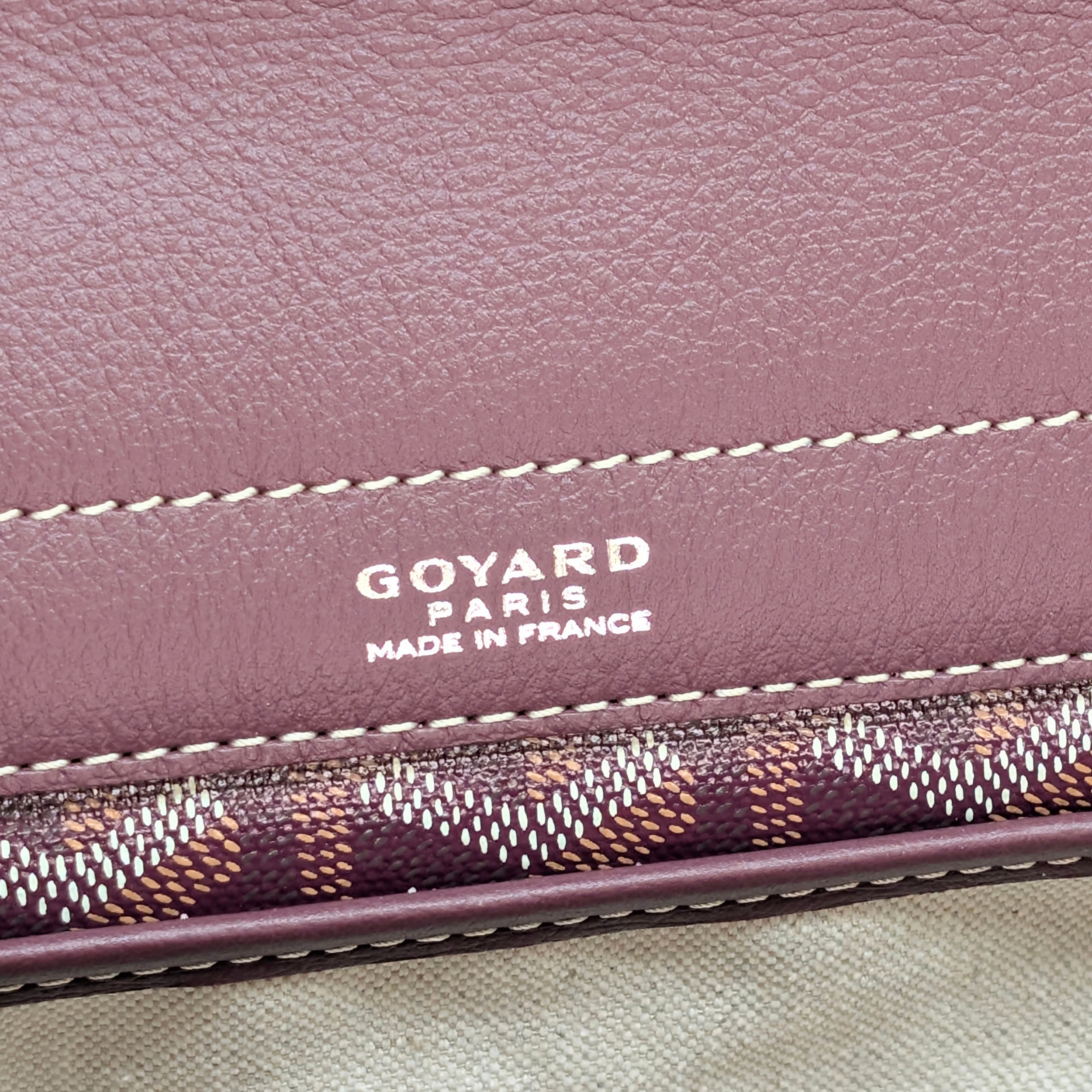 Goyard Goyardine Rouette PM Shoulder Bag Burgundy