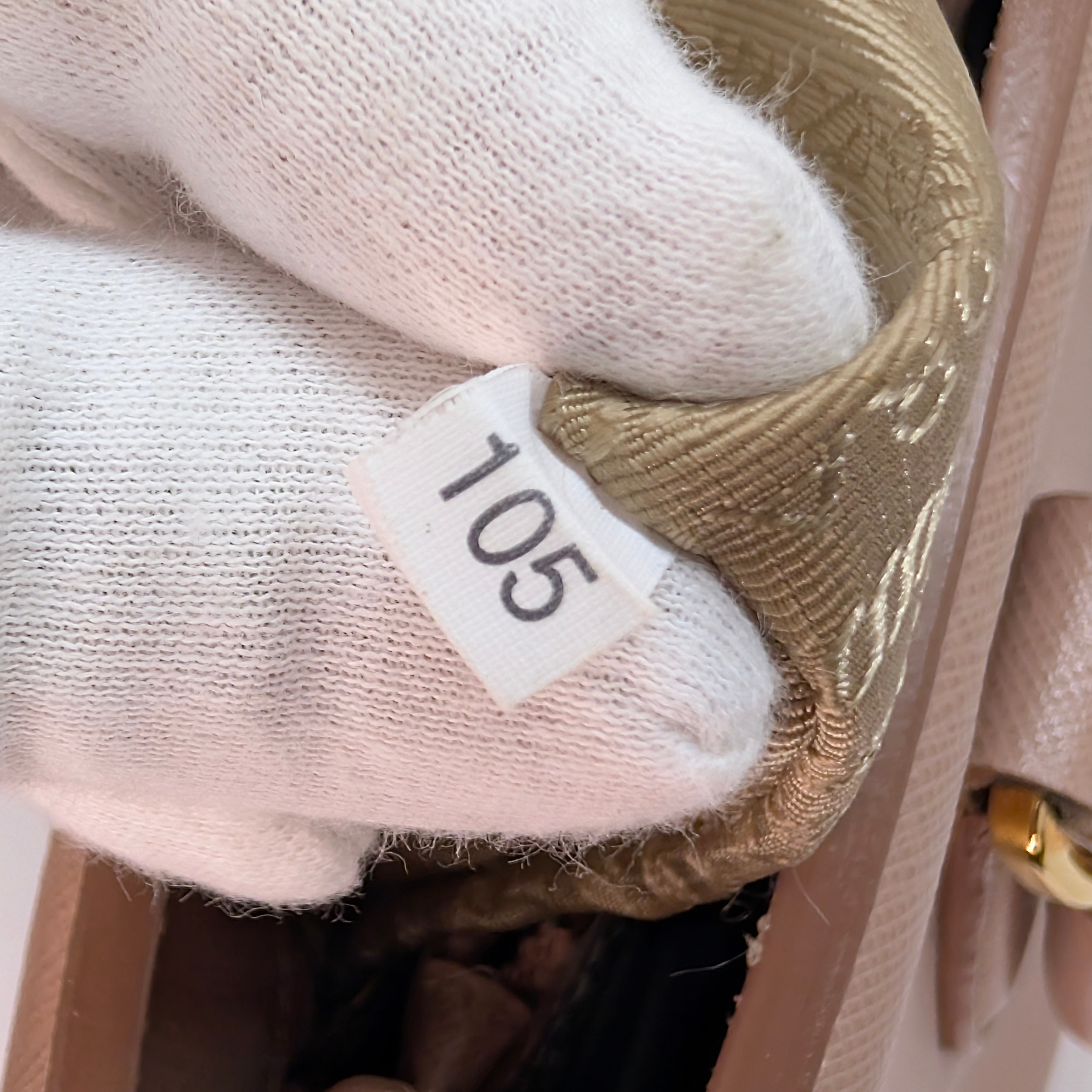 Prada Saffiano Galleria Leather Handbag Nude Pink