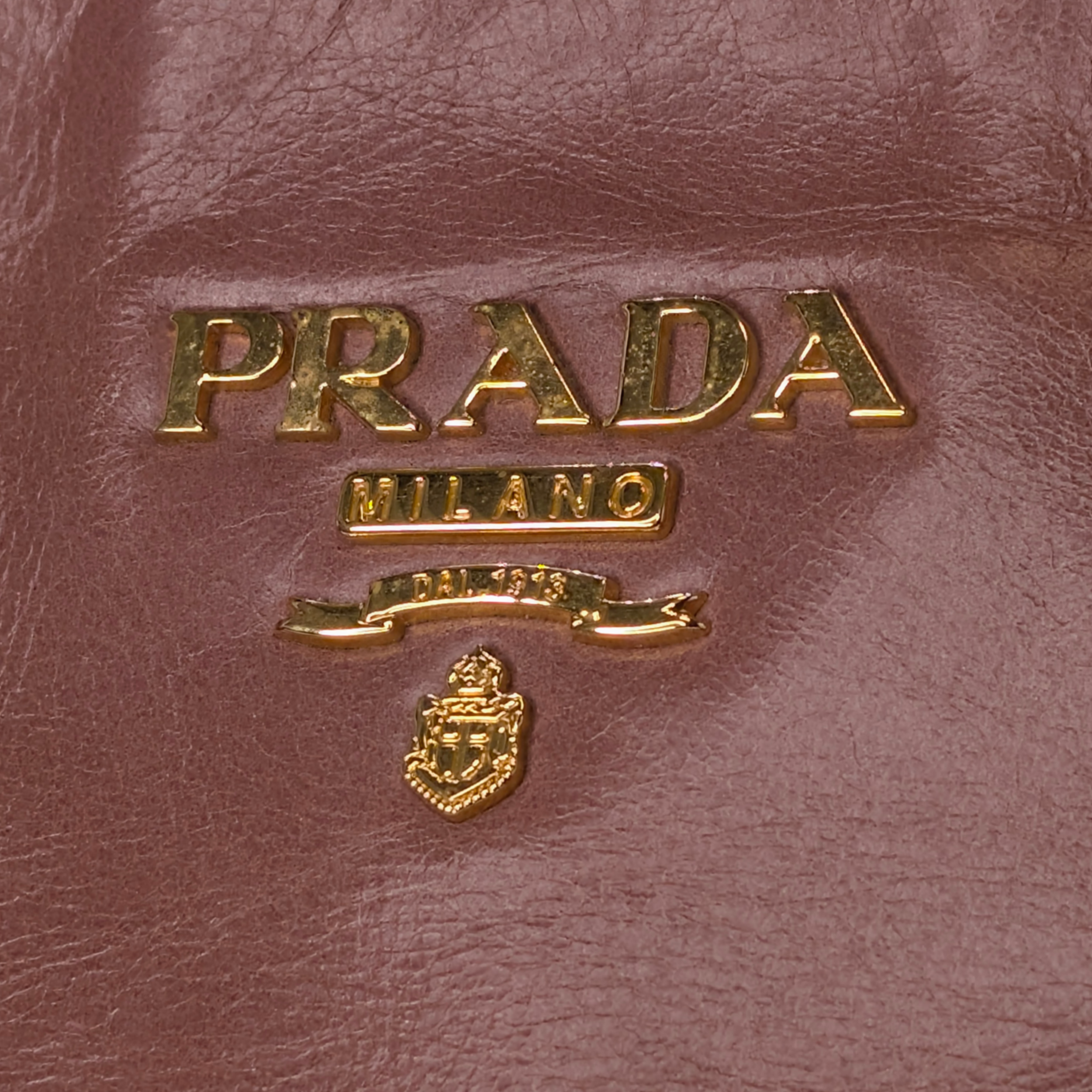 Prada Vitello Shine Shopping Tote Bag Dusky Rose