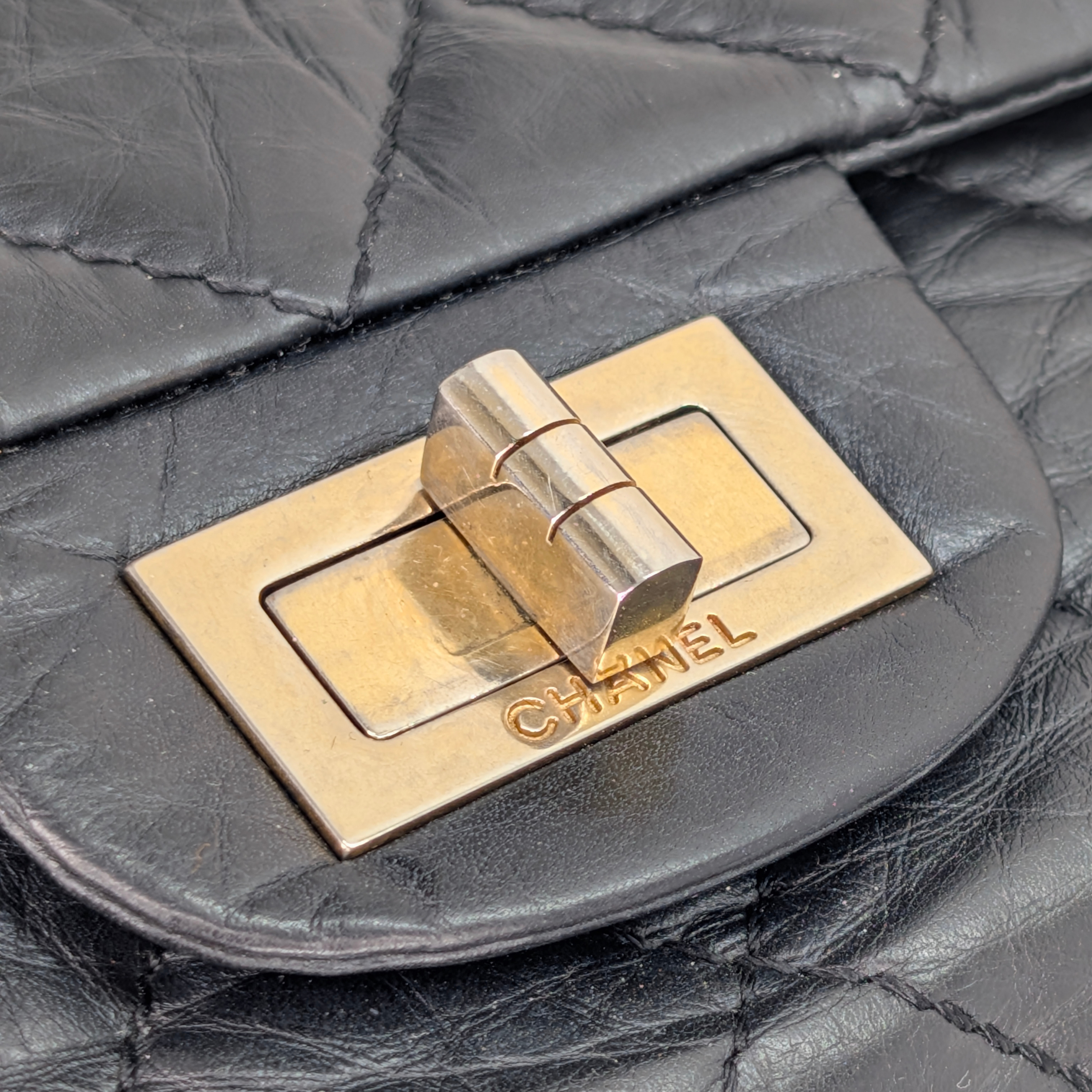 Chanel Chanel 2.55 Reissue 227 Flap Bag 22 Series Black