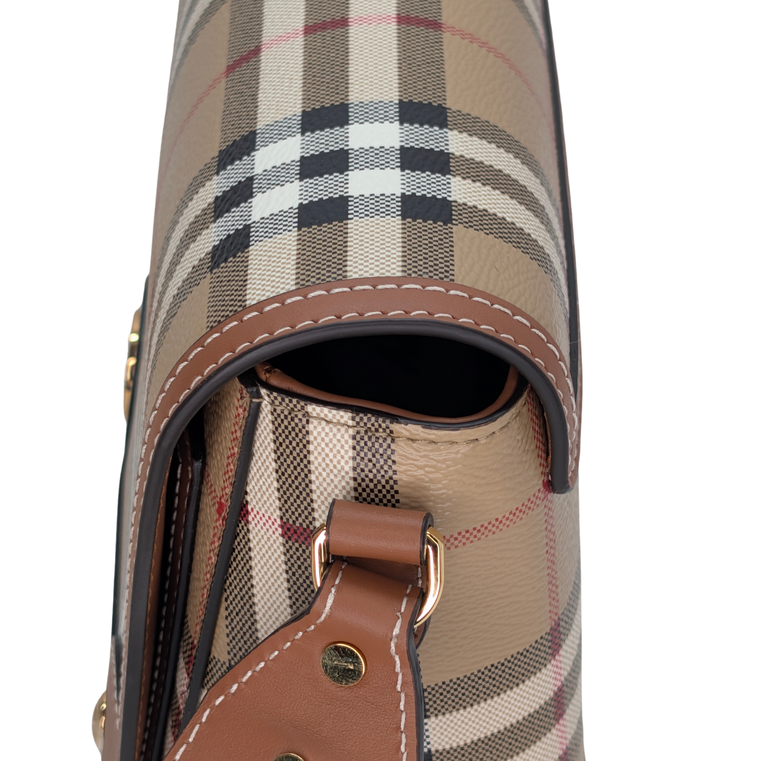 Burberry Note Check Crossbody Bag