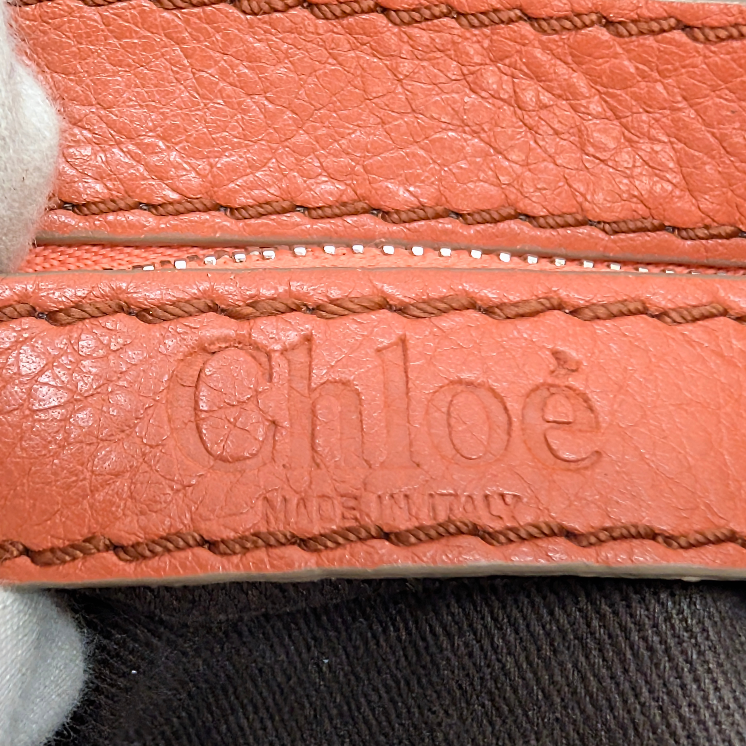 Chloe Paddington Mini Shoulder Bag Leather Coral