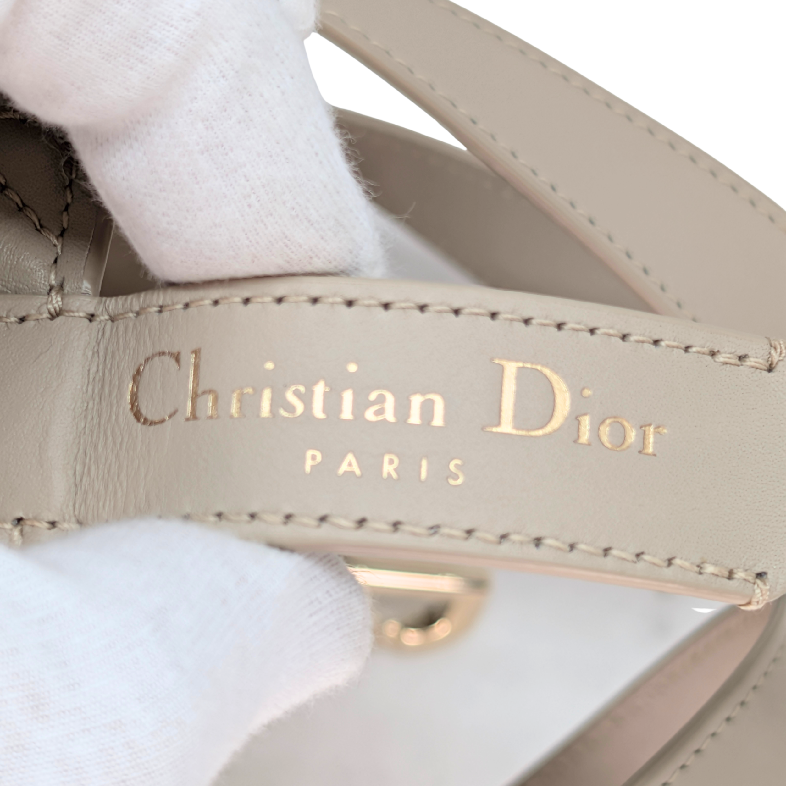 Dior Small Toujours Tote Bag Macrocannage Calfskin Powder Beige