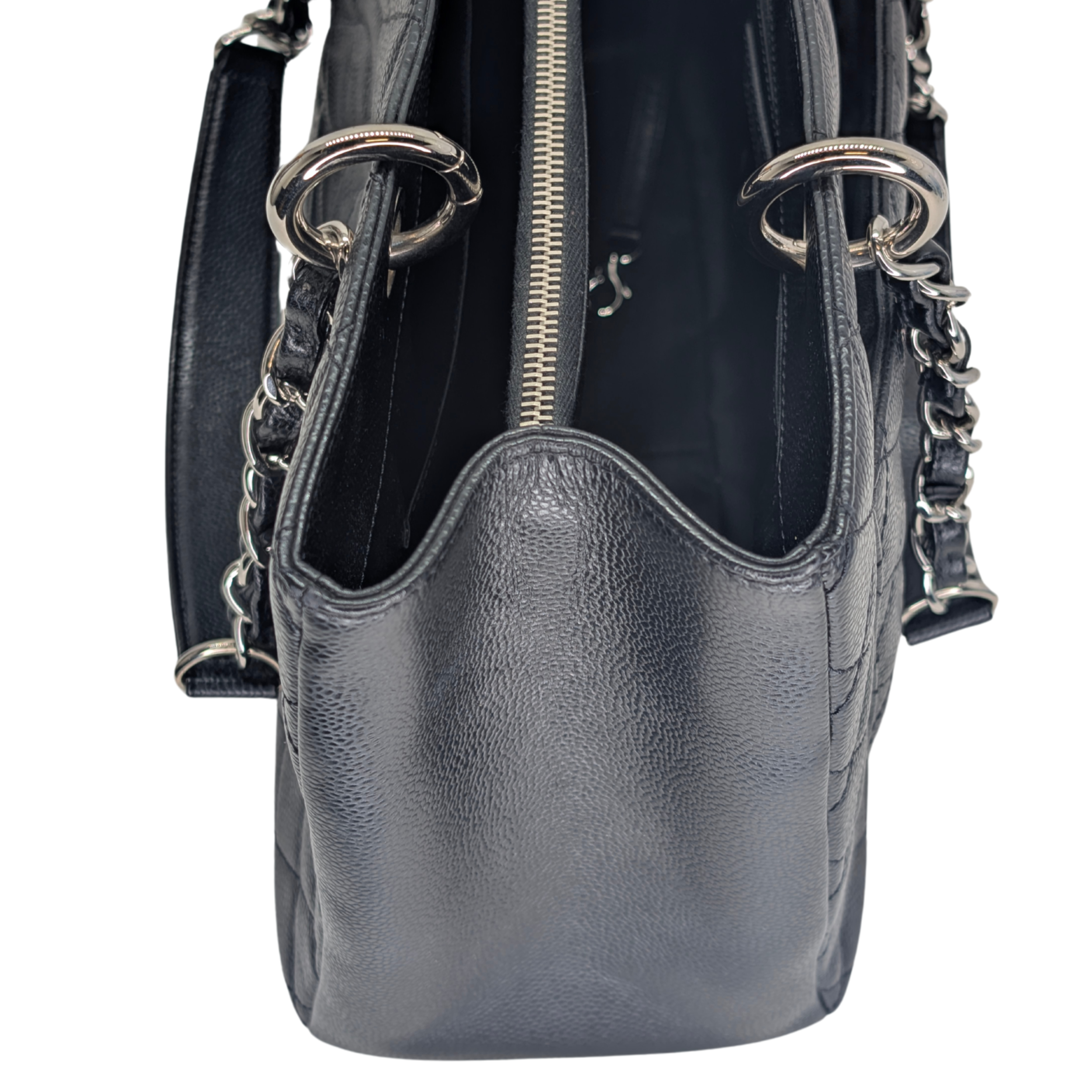 Chanel Quilted Caviar GST Grand Shopping Tote Black