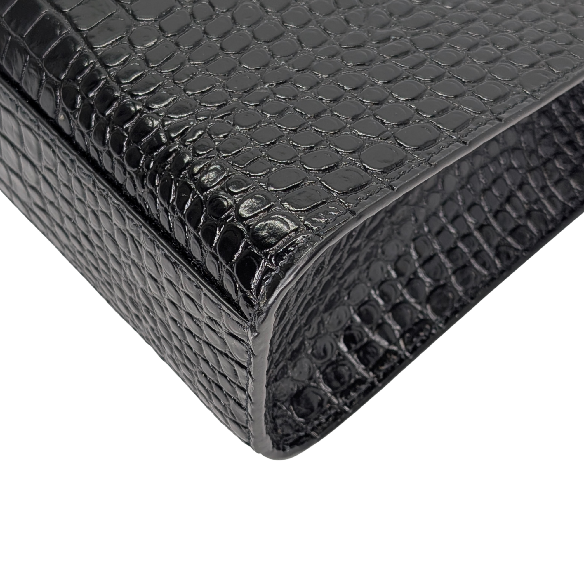 Saint Laurent Manhattan Medium Crocodile Embossed Shoulder Bag