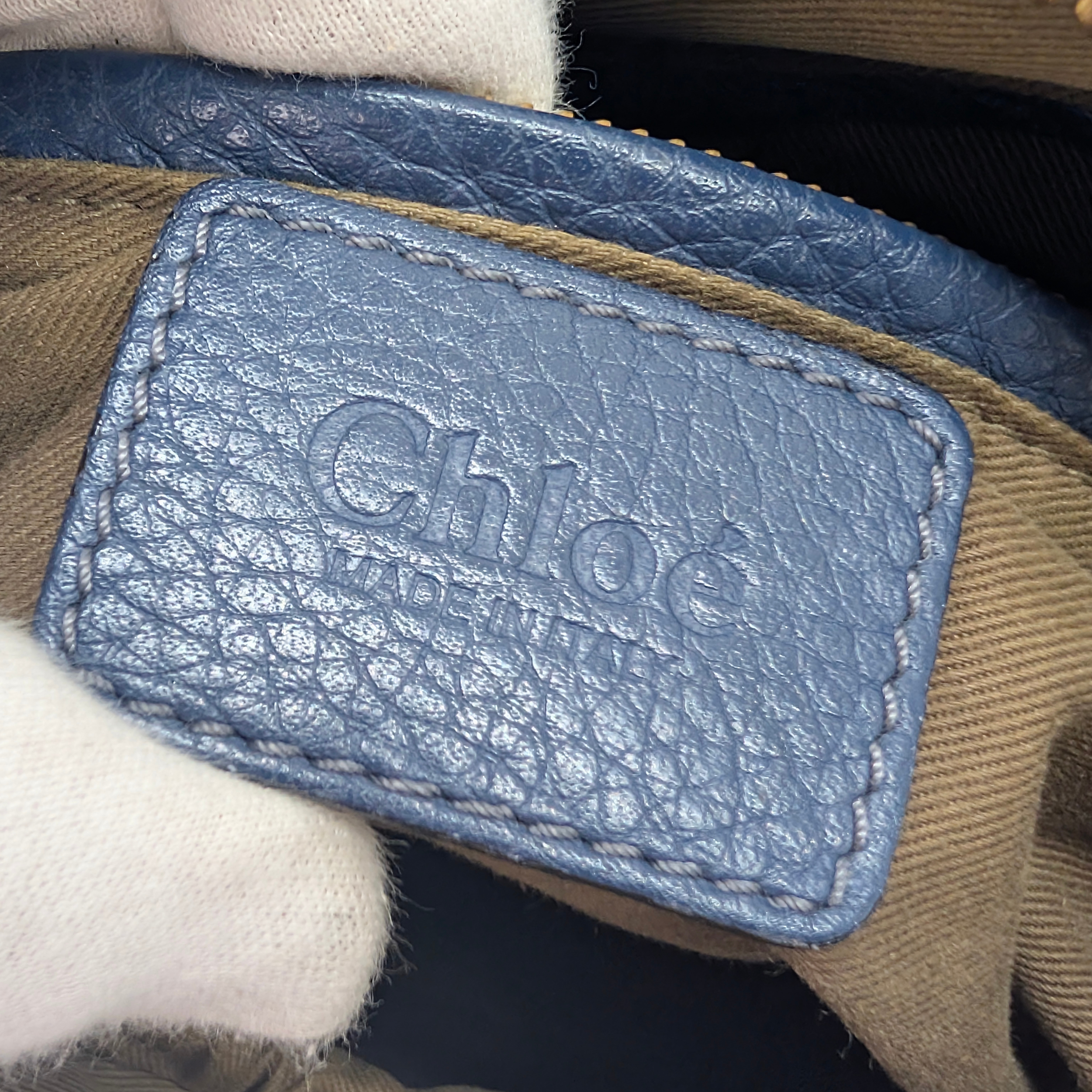 Chloe Marcie Messenger Bag Navy Blue