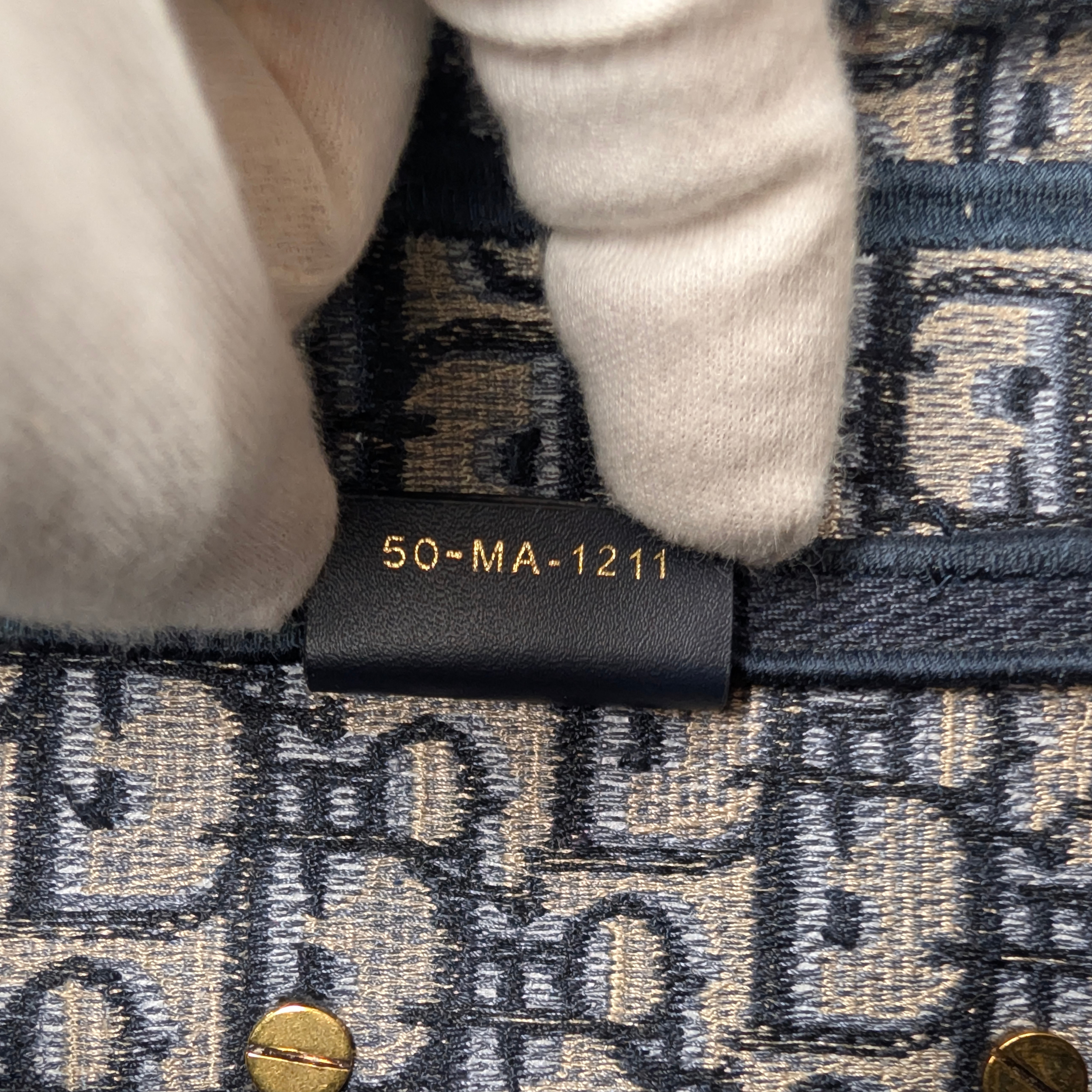 Dior Medium Saddle Bag Navy Oblique with Strap