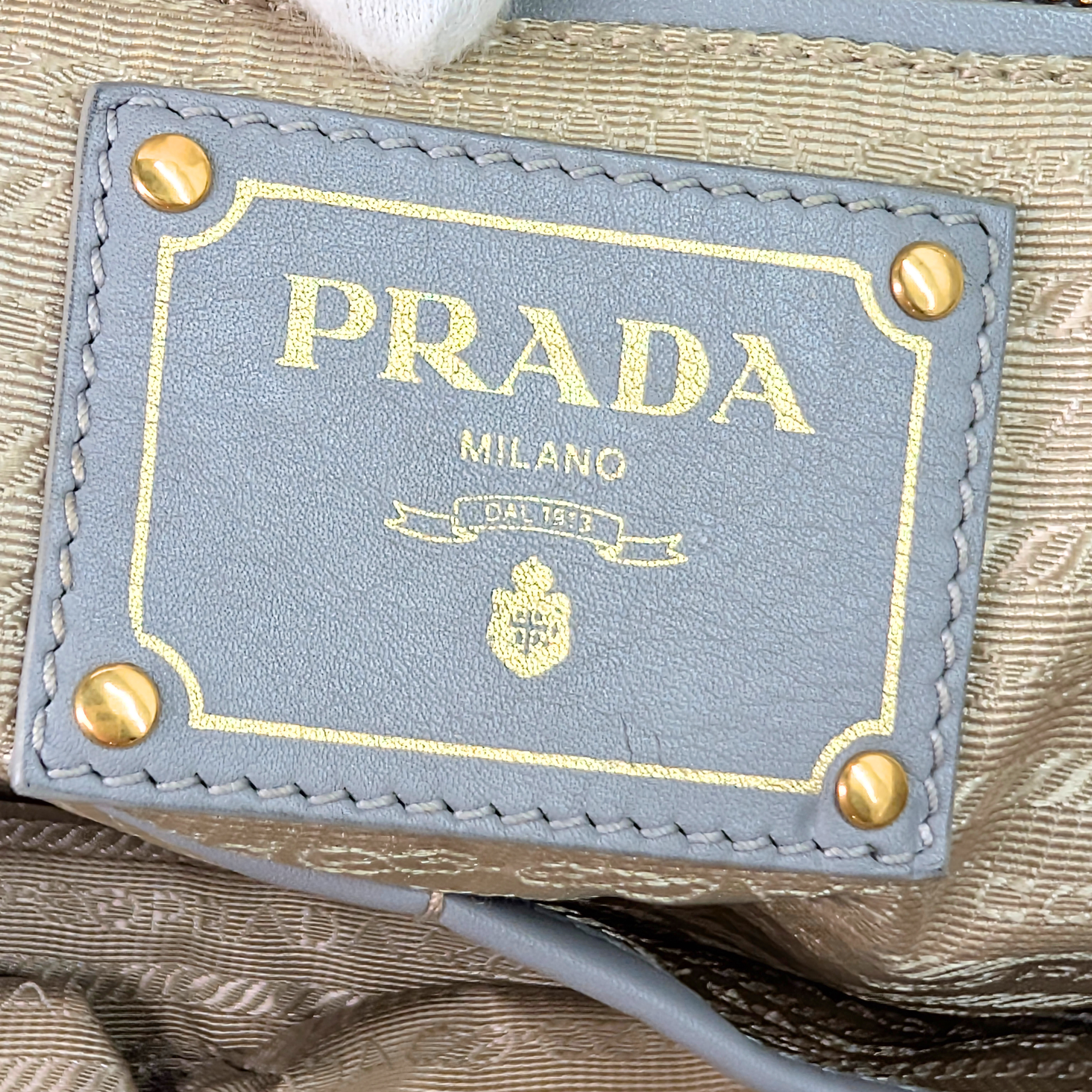 Prada Canvas Canapa Logo Tote Grey