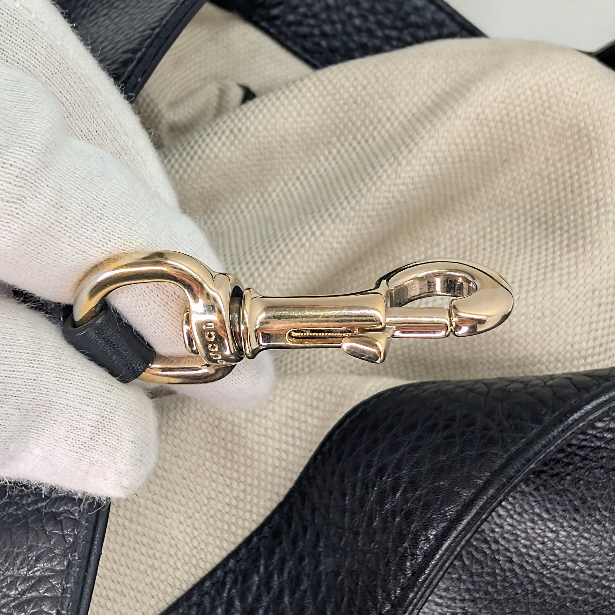 Gucci Soho Large Shoulder Tote Bag Black