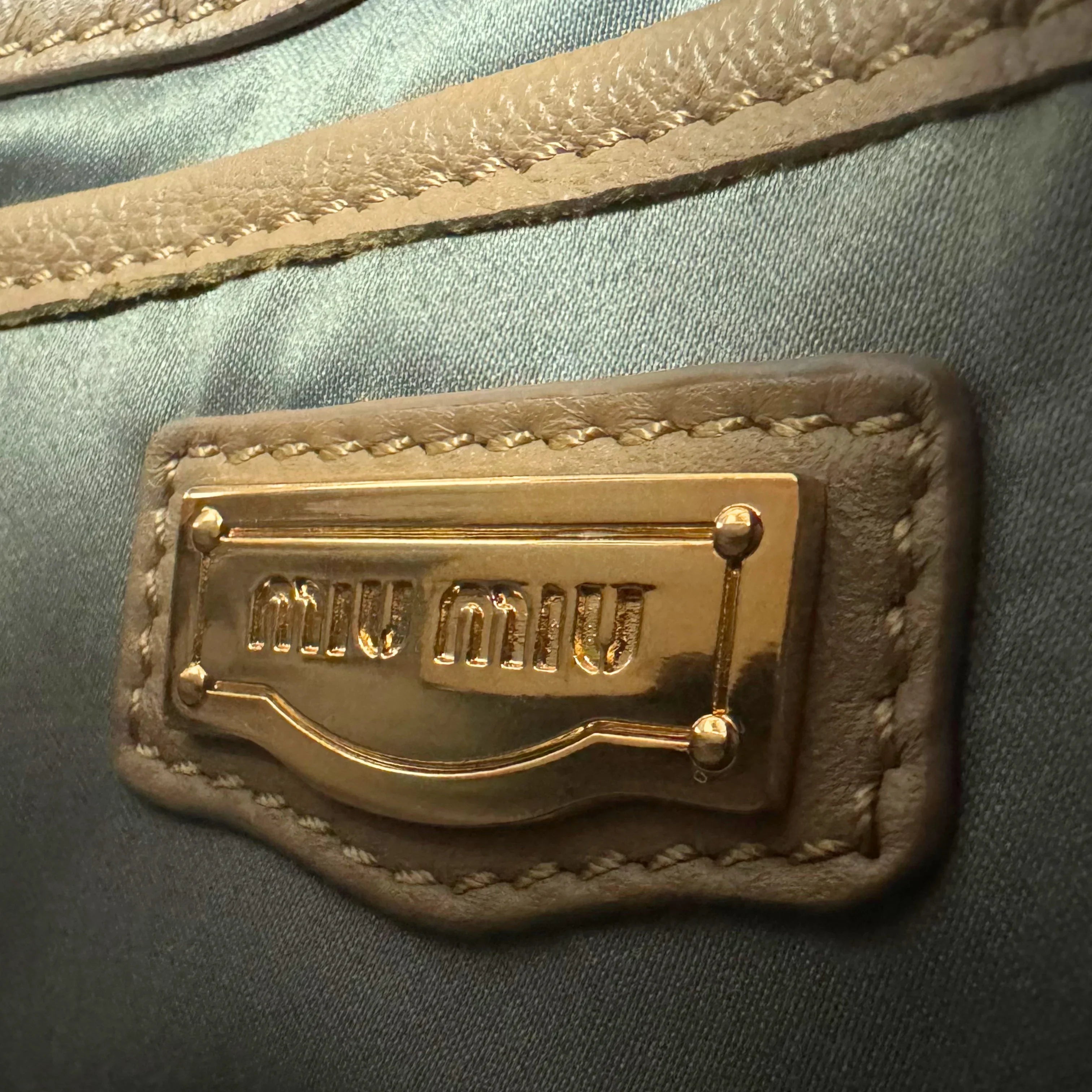 Miu Miu Nappa Matelassé leather Top Handle Bag - Lost Designer