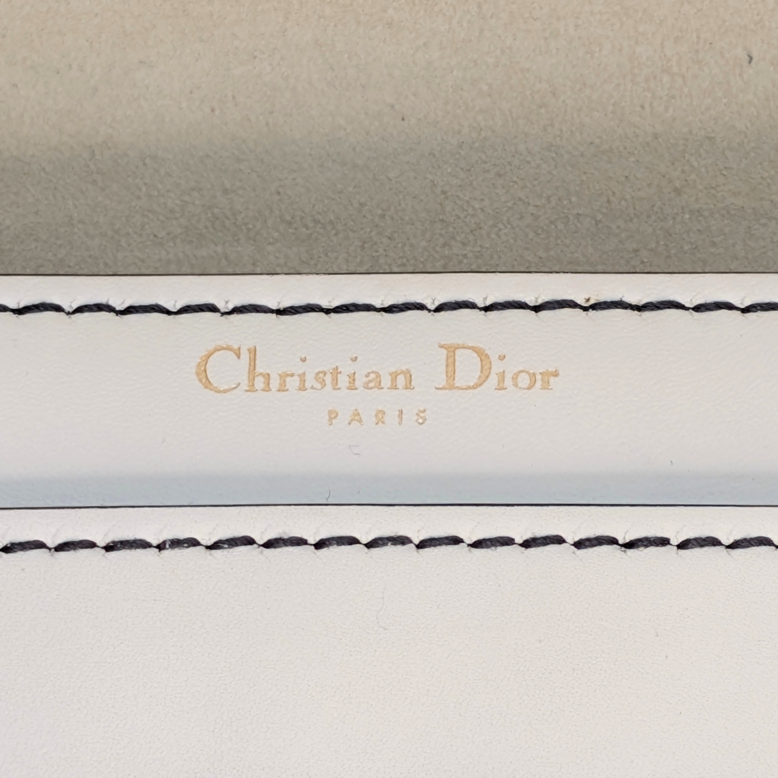 Dior JaDior Medium Calfskin Shoulder Bag White