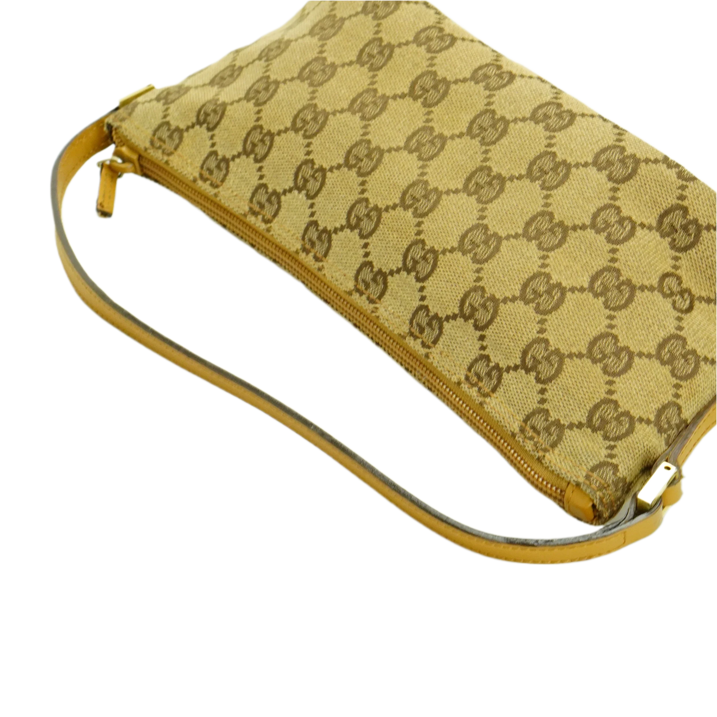 Gucci Beige GG Monogram Boat Pochette Bag - Lost Designer