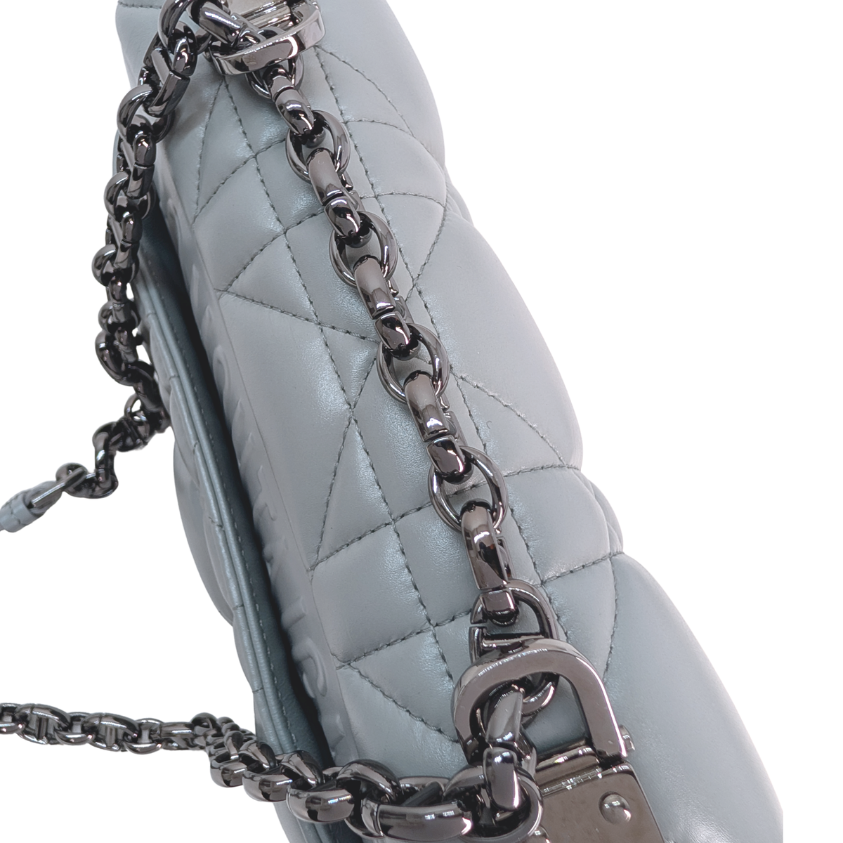 Christian Dior Small Caro Calfskin Bag Grey