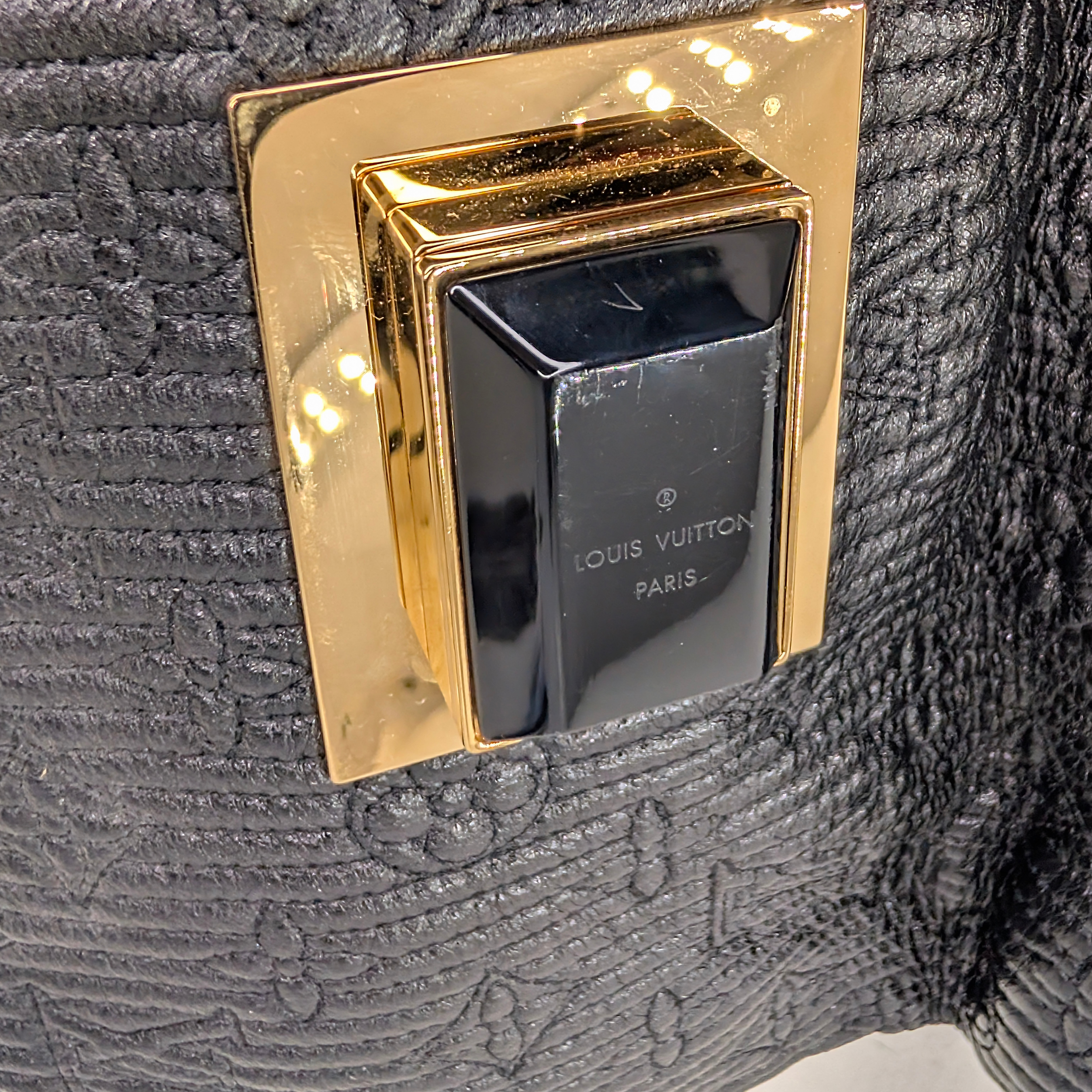 Louis Vuitton Altair Clutch Monogram Motard Black