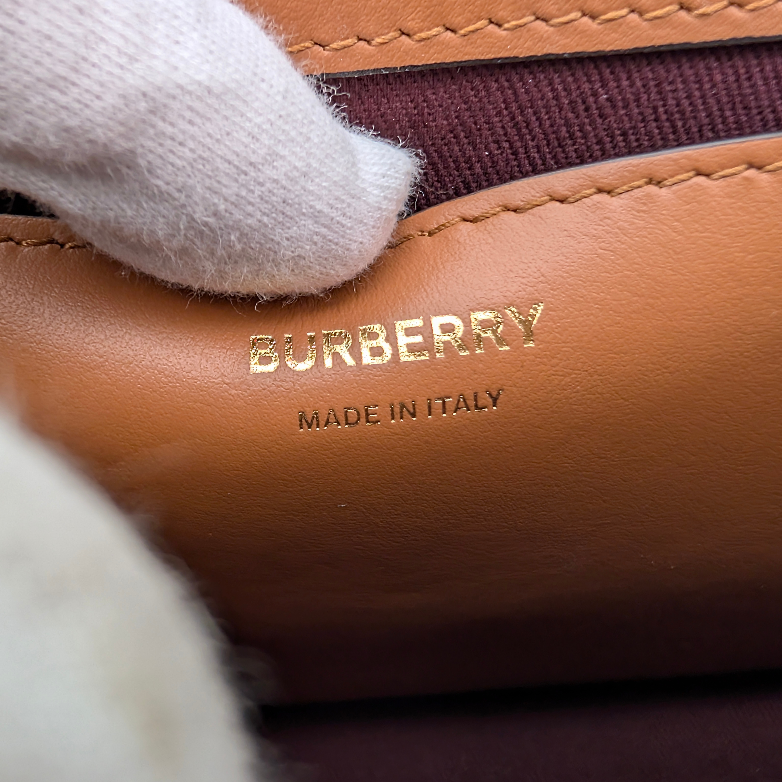 Burberry Note Check Crossbody Bag