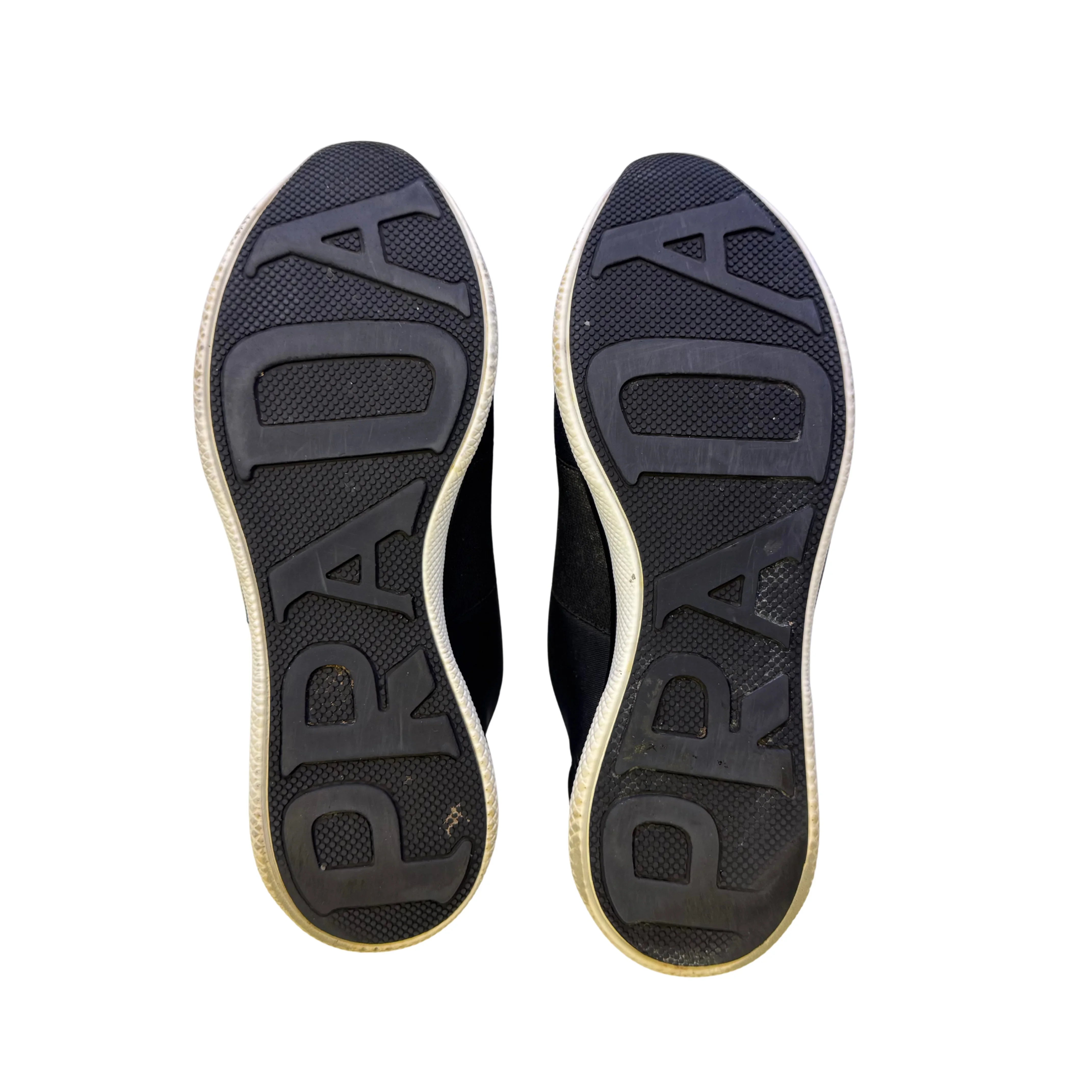 Prada Black x Navy Neoprene Sneakers size 36 - Lost Designer