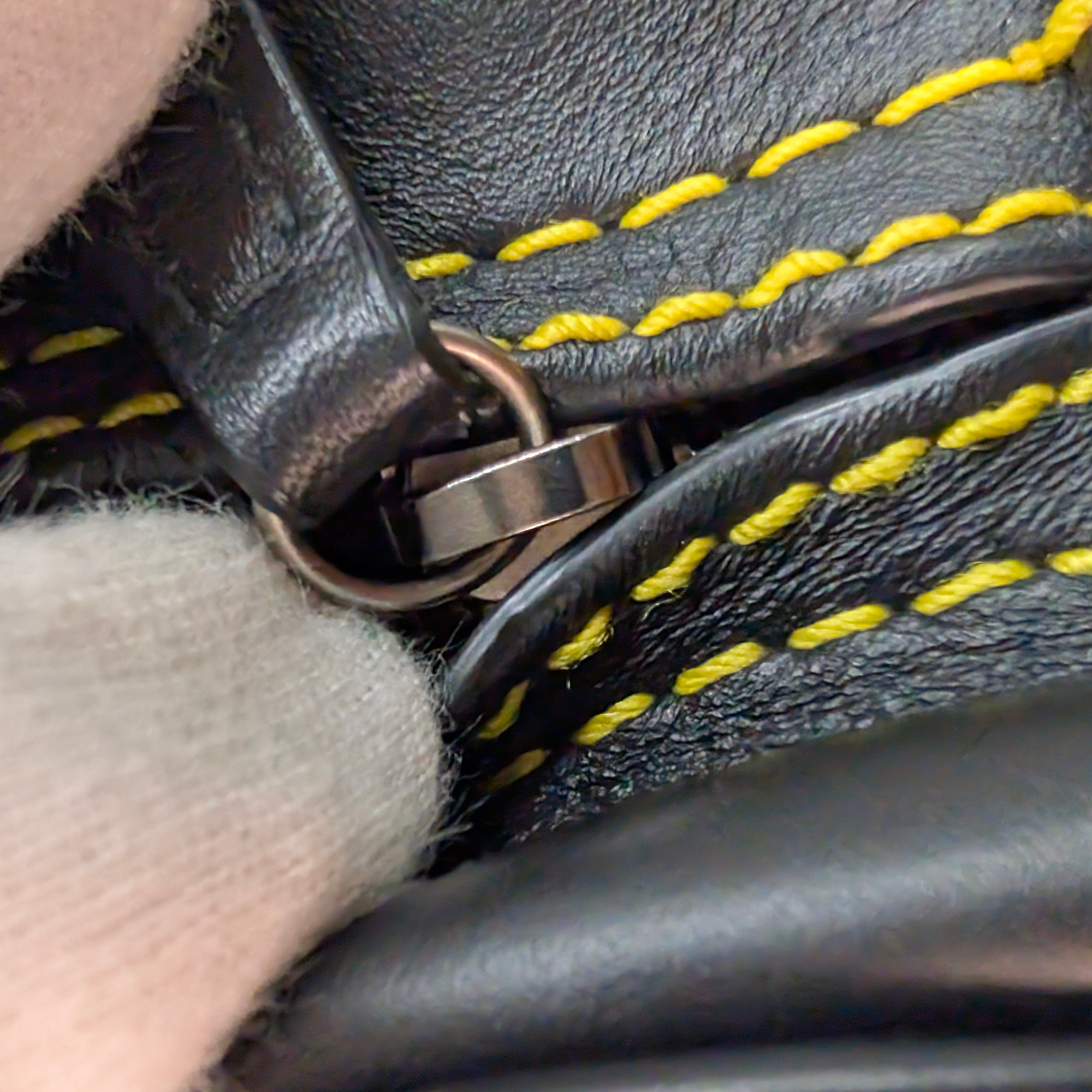 Balenciaga Quilted Car Clutch S Black And Yellow