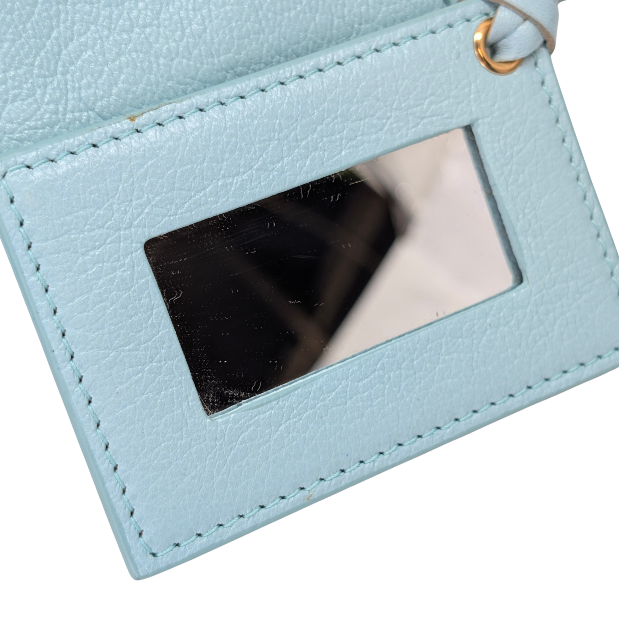 Balenciaga City Envelope Clutch Bag on chain Light Blue