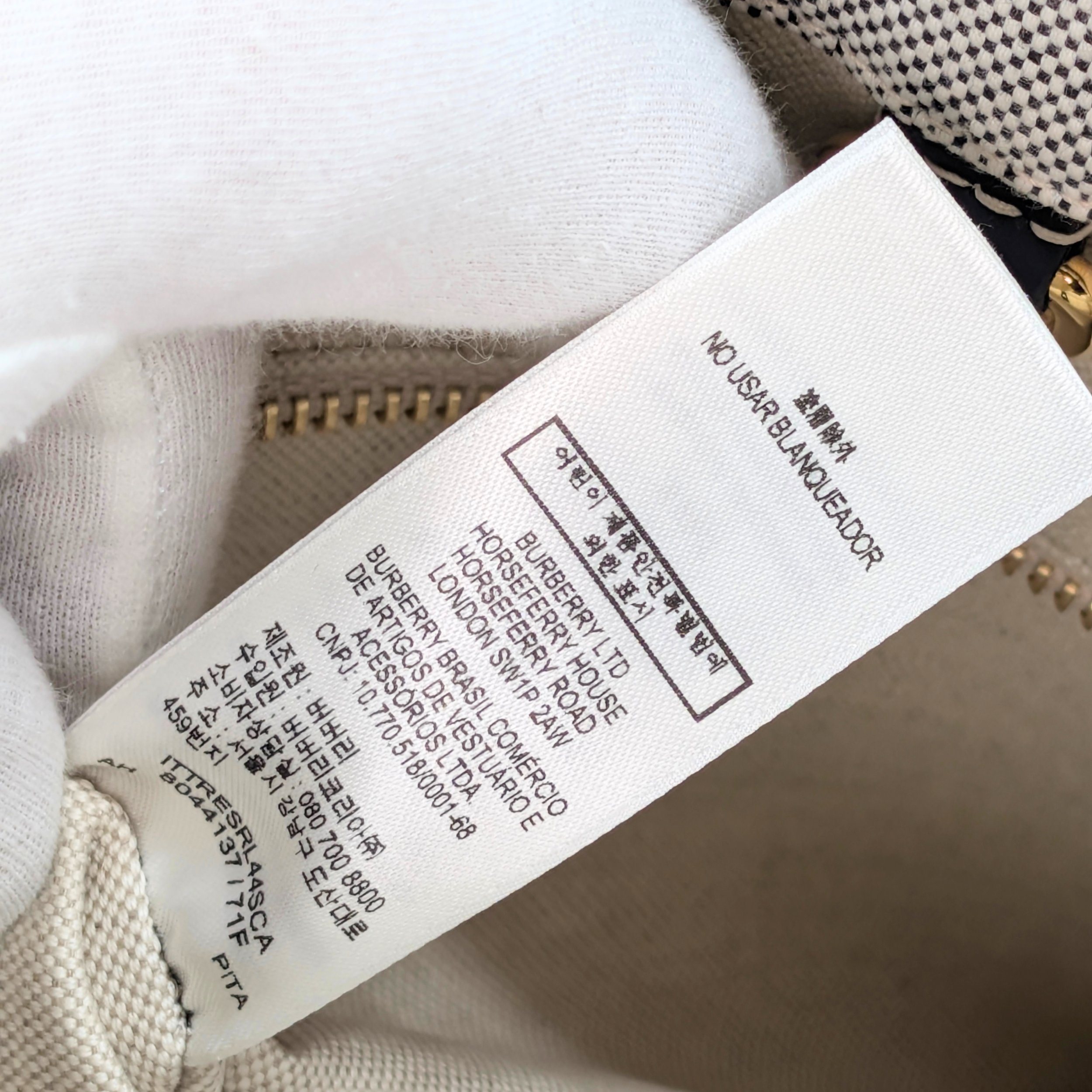 Burberry Canvas Smooth Calfskin Medium Two Tone Freya Tote