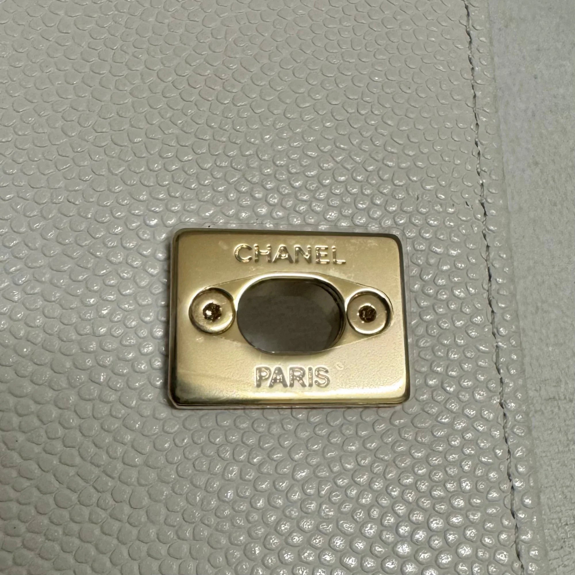 Chanel Micro Coco Handle Bag in White Caviar Leather - Lost Designer