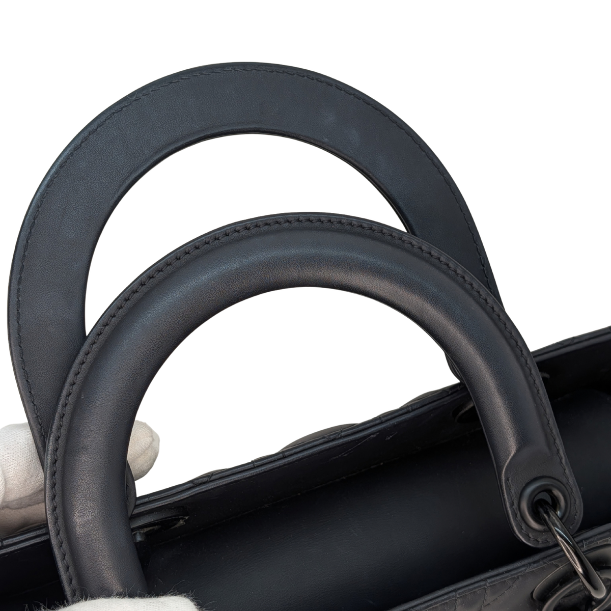 Dior Medium Lady Dior Cannage Black with Black Hardware