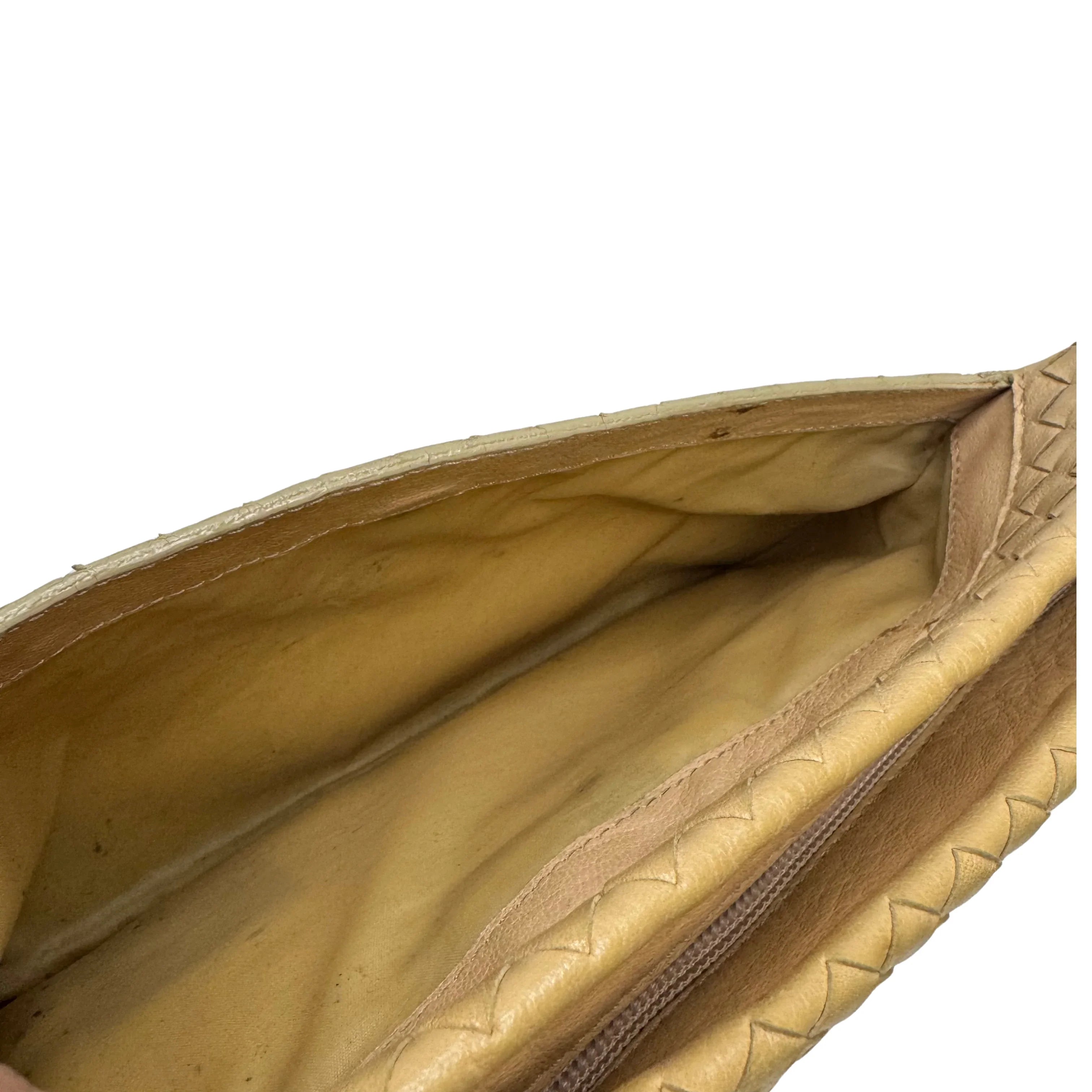 Bottega Veneta Intrecciato Shoulder Bag beige - Lost Designer
