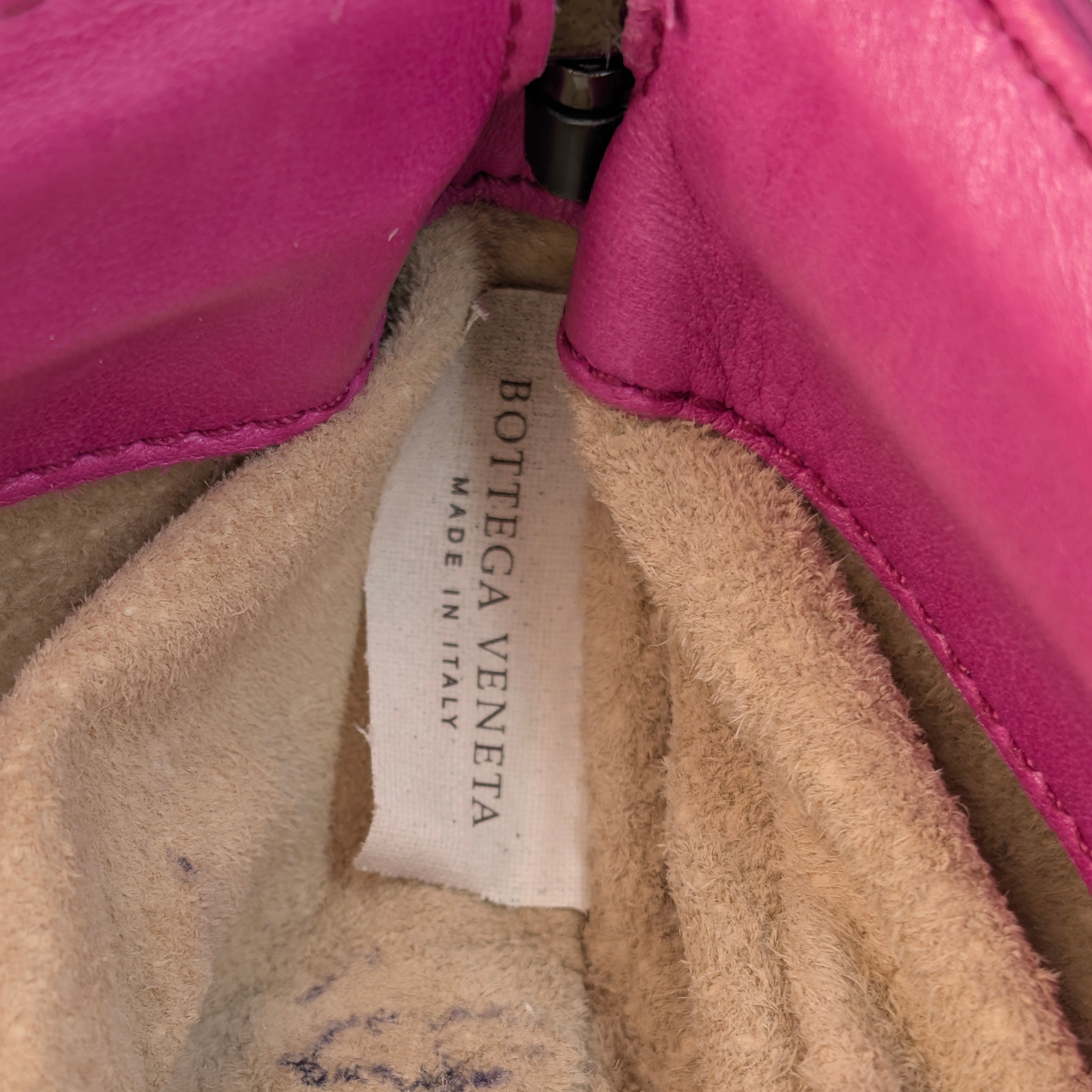 Bottega Veneta Pochette Intrecciato Pink