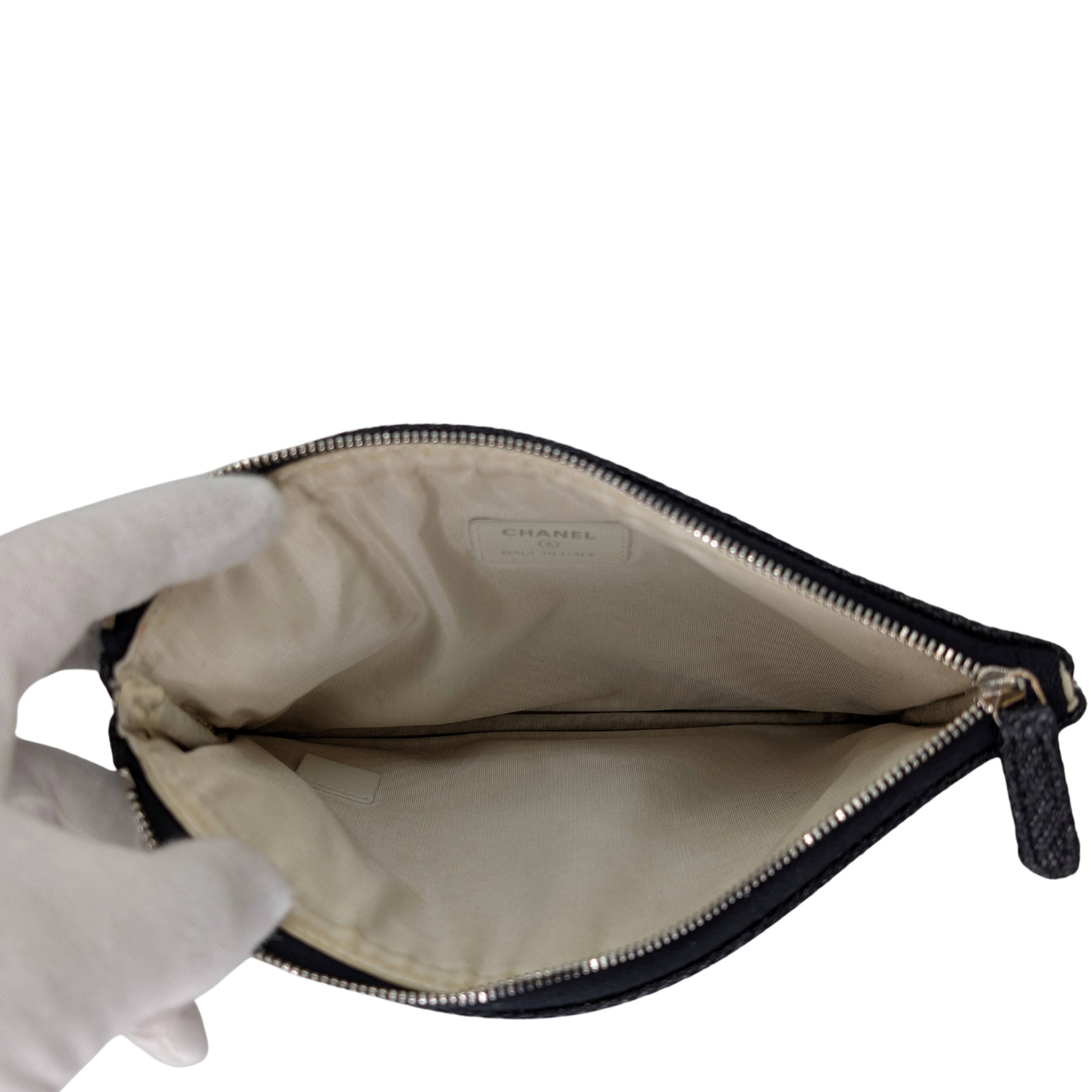 Chanel Deauville Line Case Clutch Canvas Bag