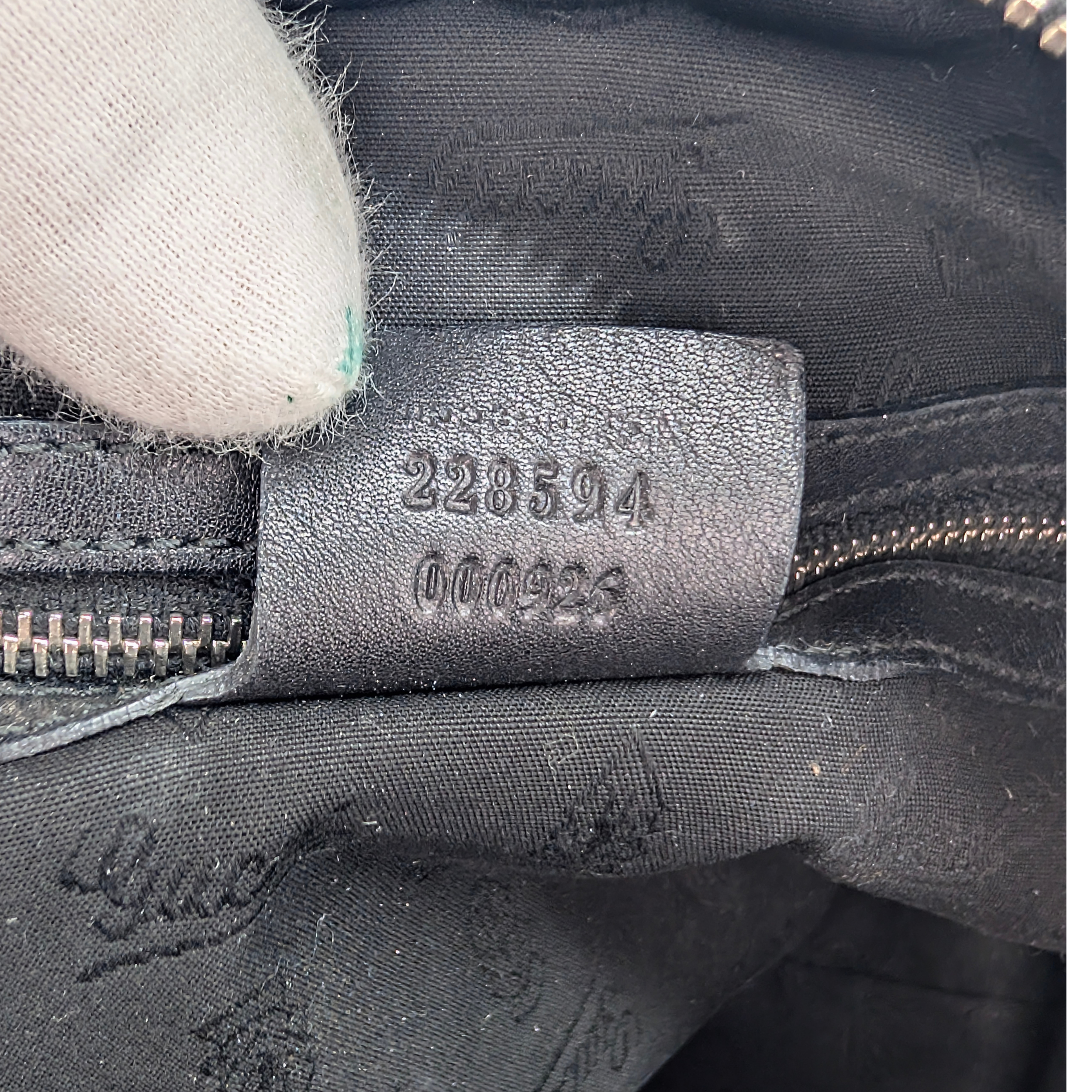 Gucci Guccissima Icon Bit Medium Boston Bag Black