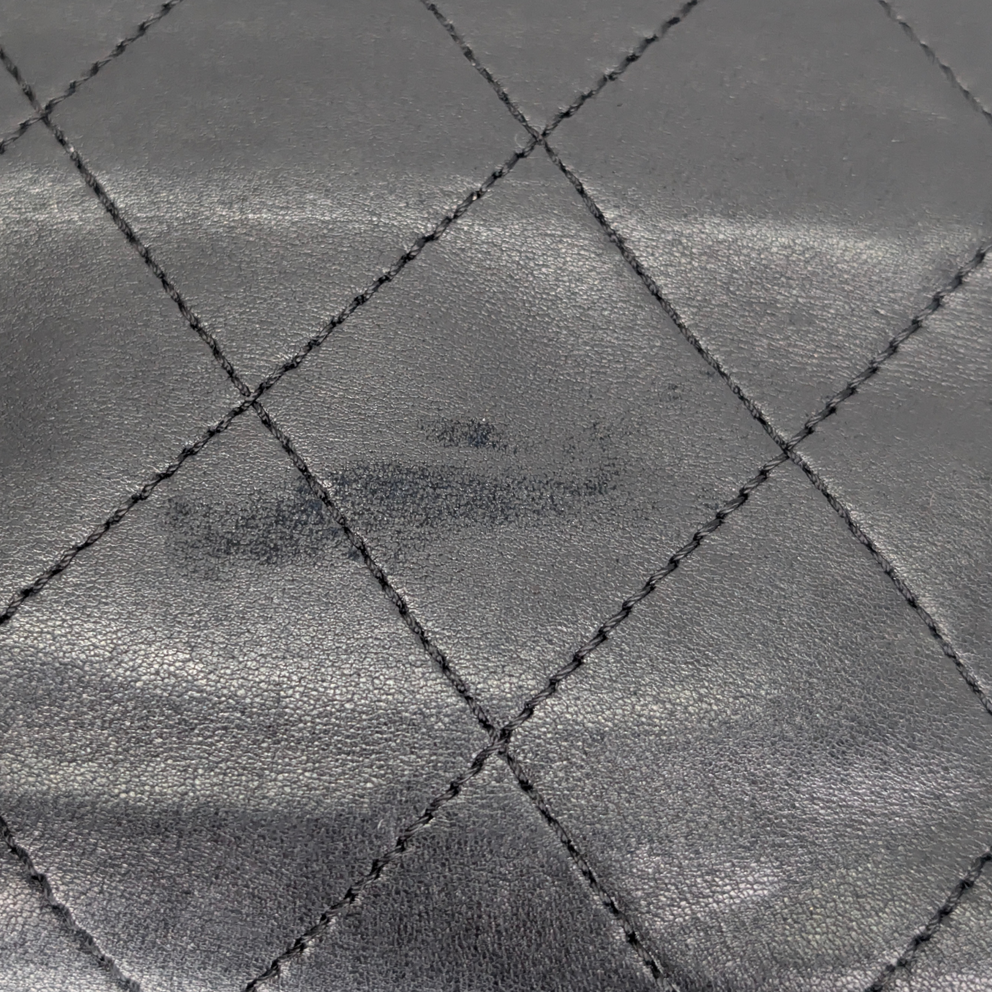 Chanel East-West Shoulder Bag Leather Black