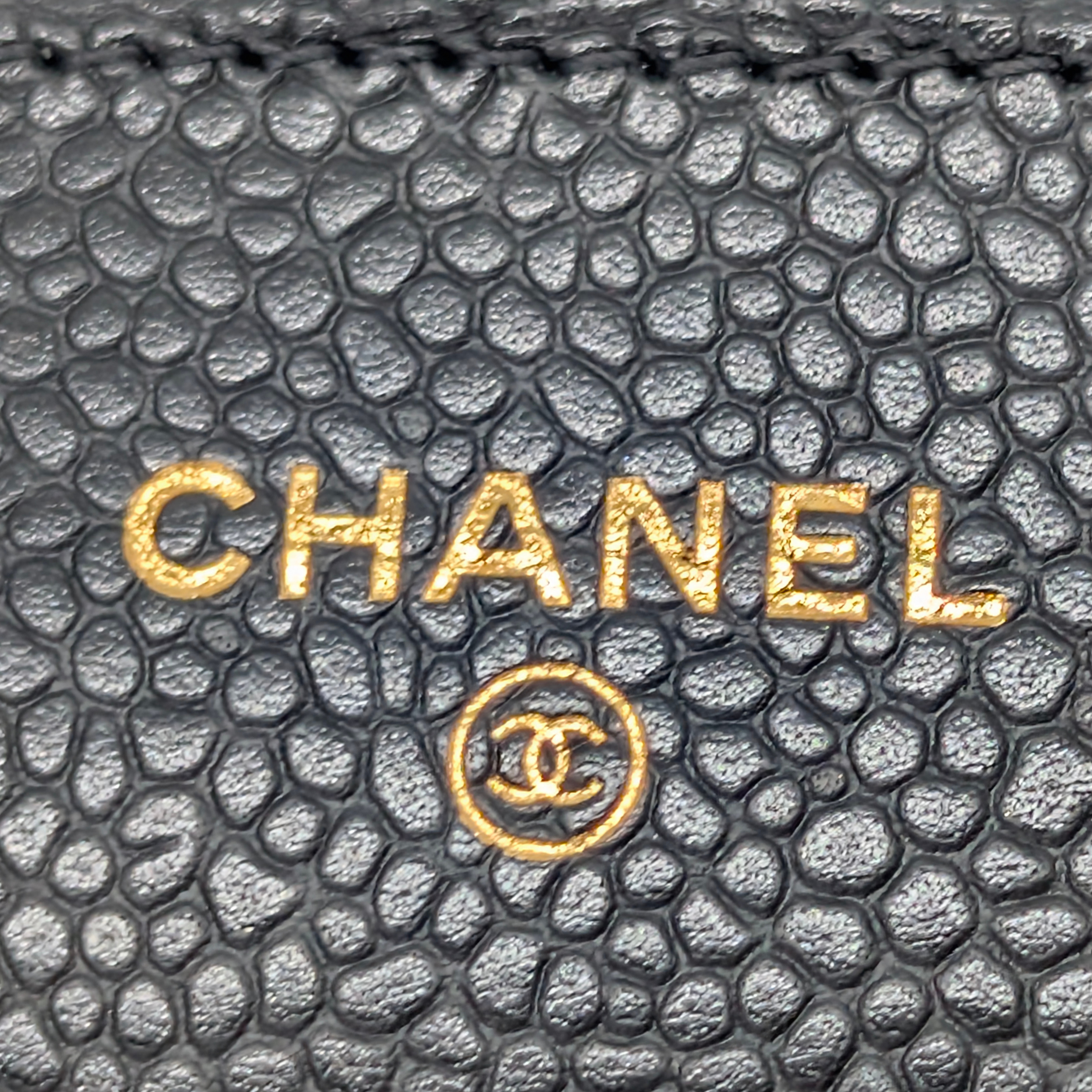 Chanel WOC Wallet on Chain Caviar Black GHW Microchip
